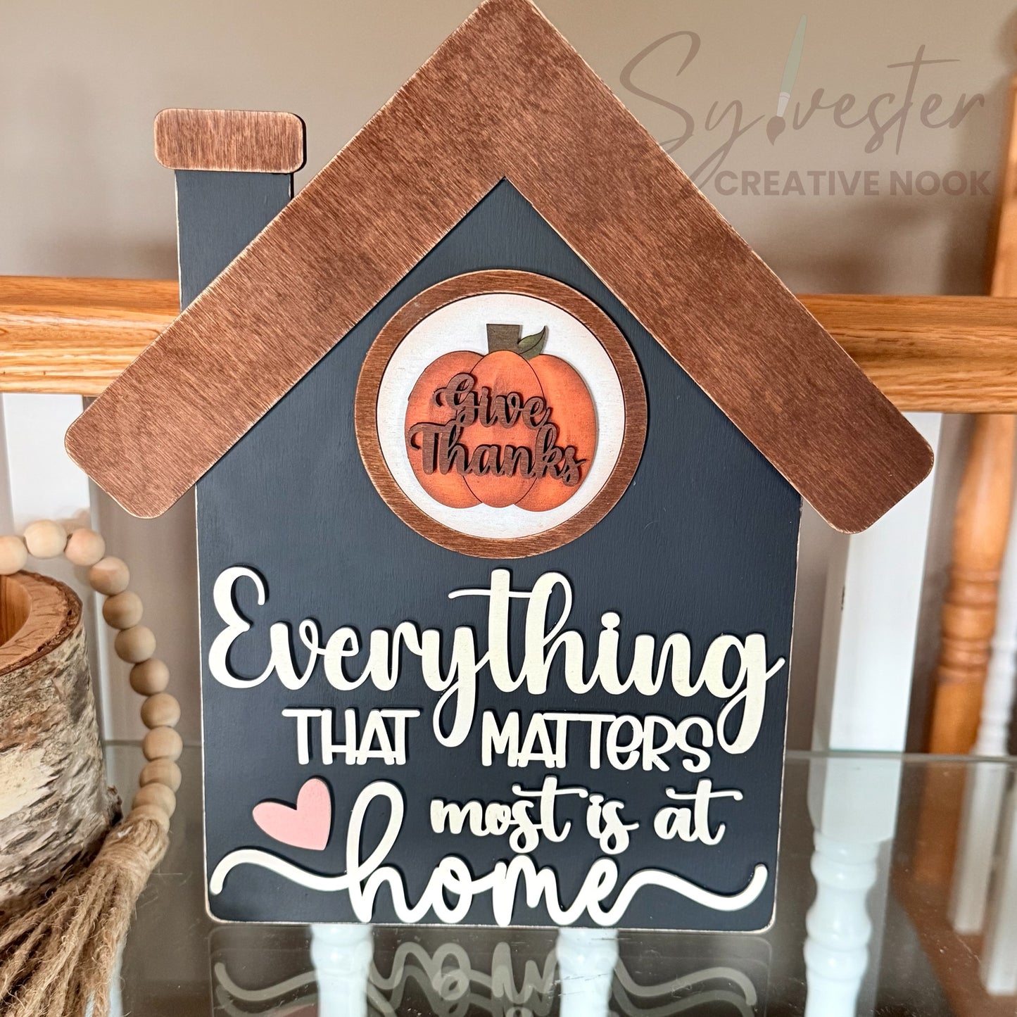 Hand Painted house interchangeable seasons house