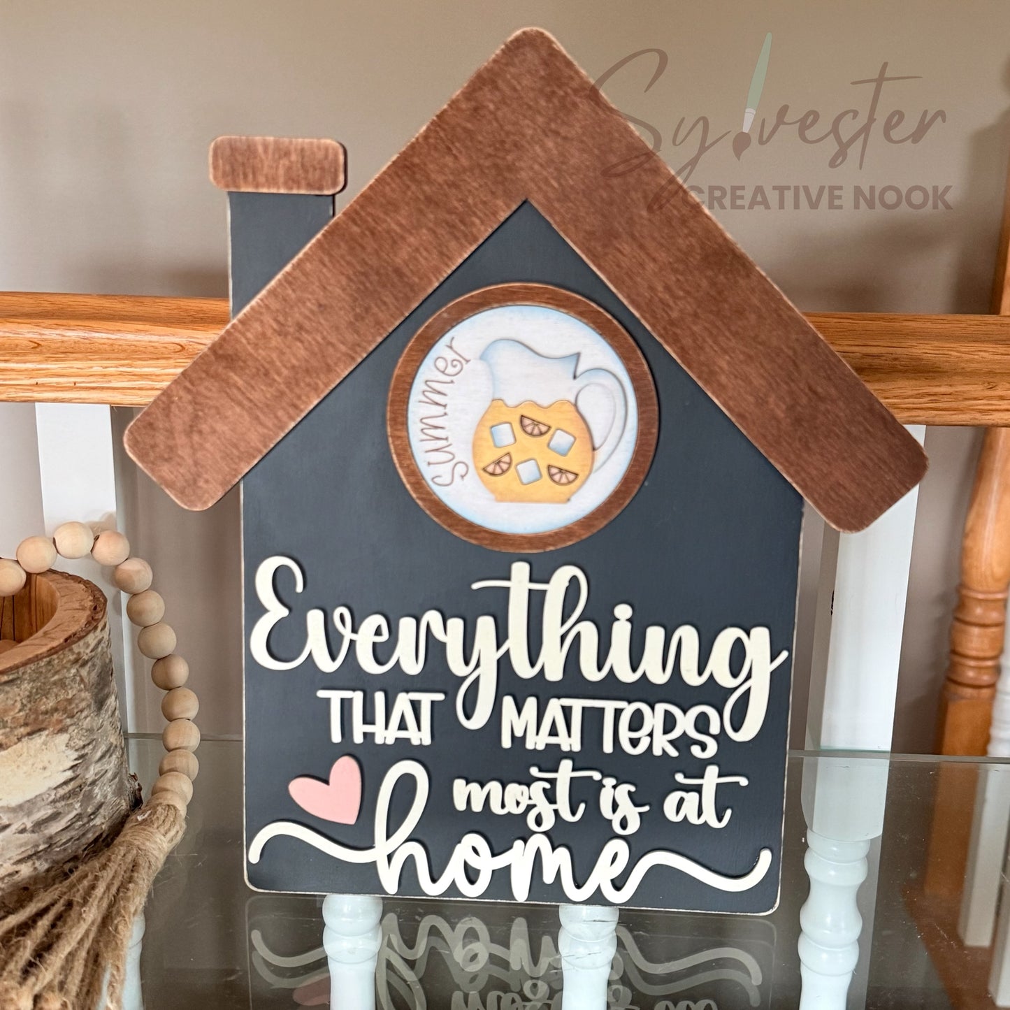 Hand Painted house interchangeable seasons house