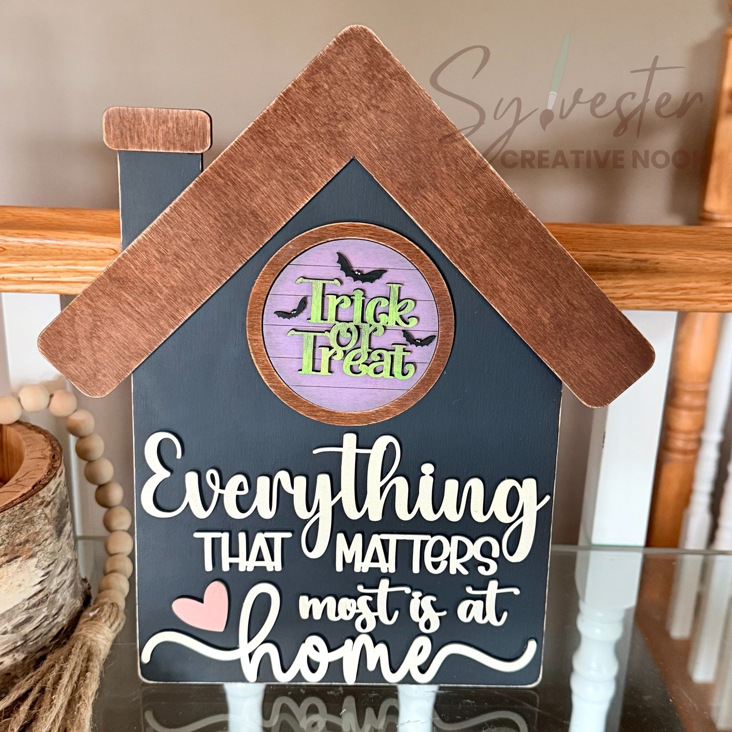 Hand Painted house interchangeable seasons house