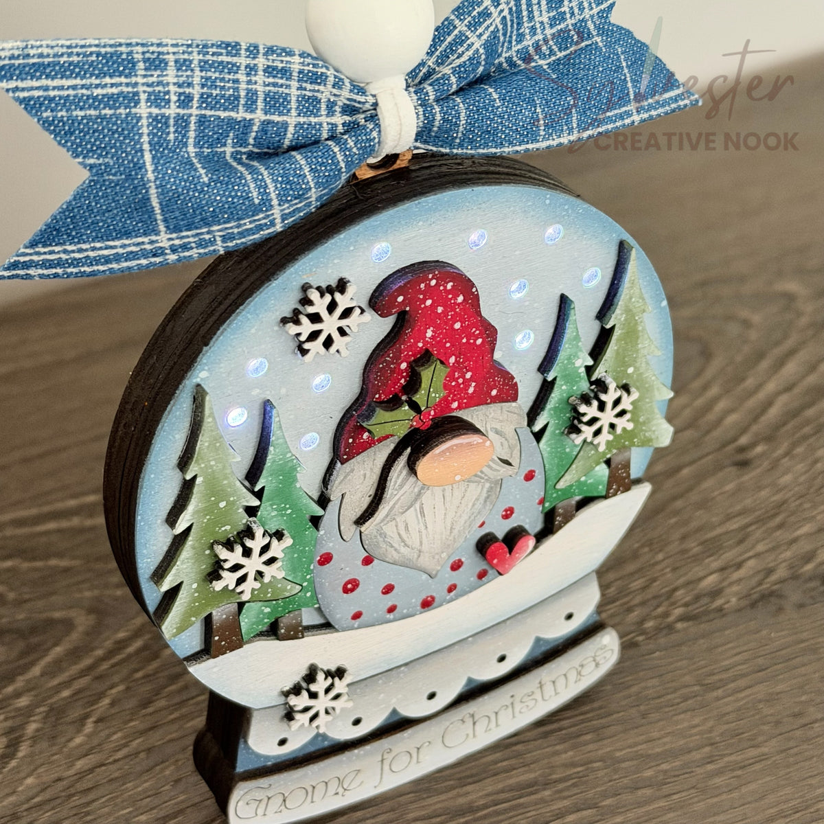 Ornament or Shelf Sitter Snow Globe/ Nova Scotia Made/ Nova Scotia Hand Painted