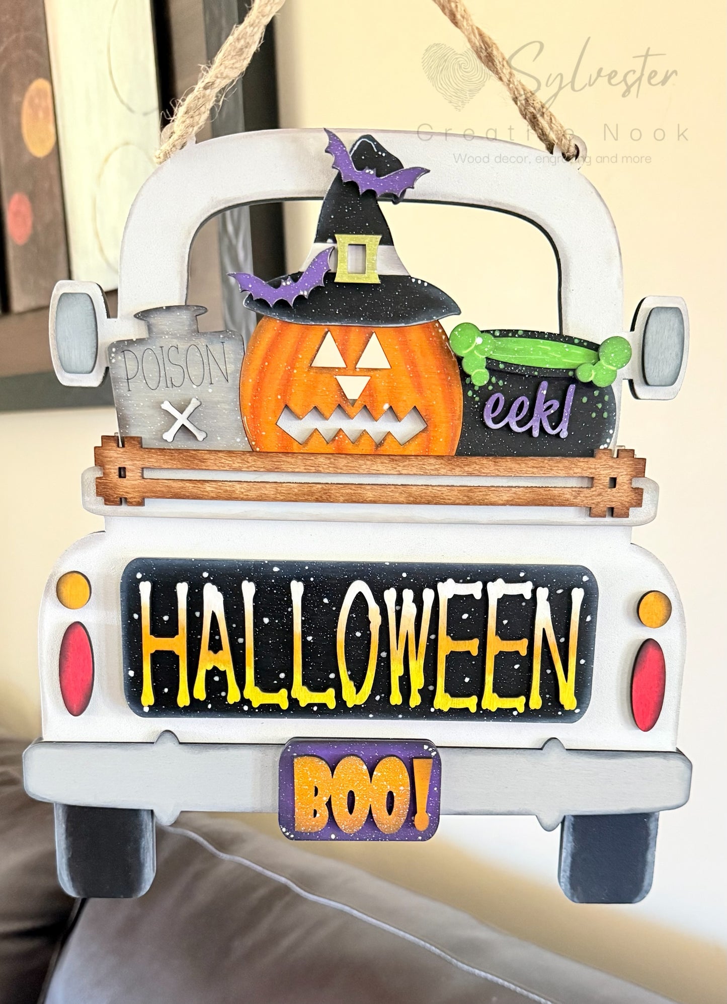 Hand painted interchangeable hanging truck