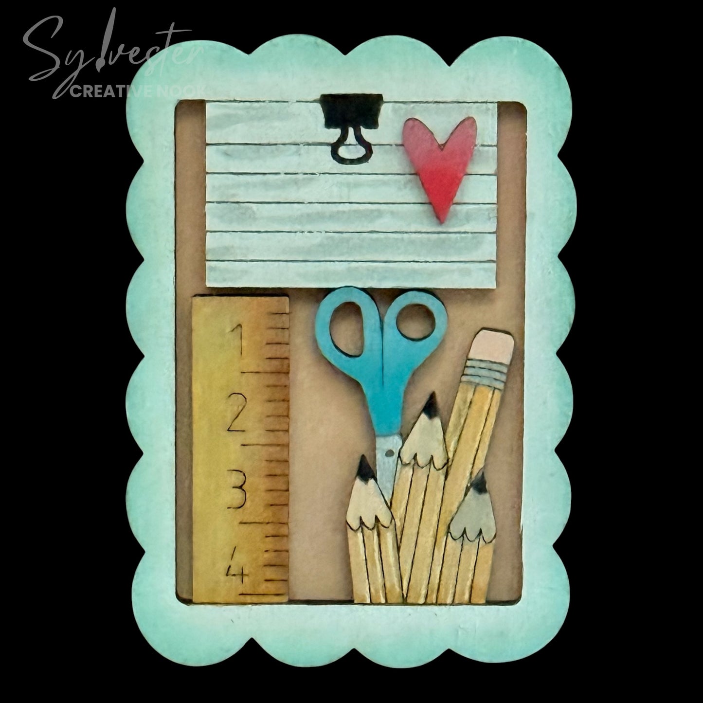 Hand painted layered birch fridge magnet ( buy two of these magnets and get the third one at 50% off)