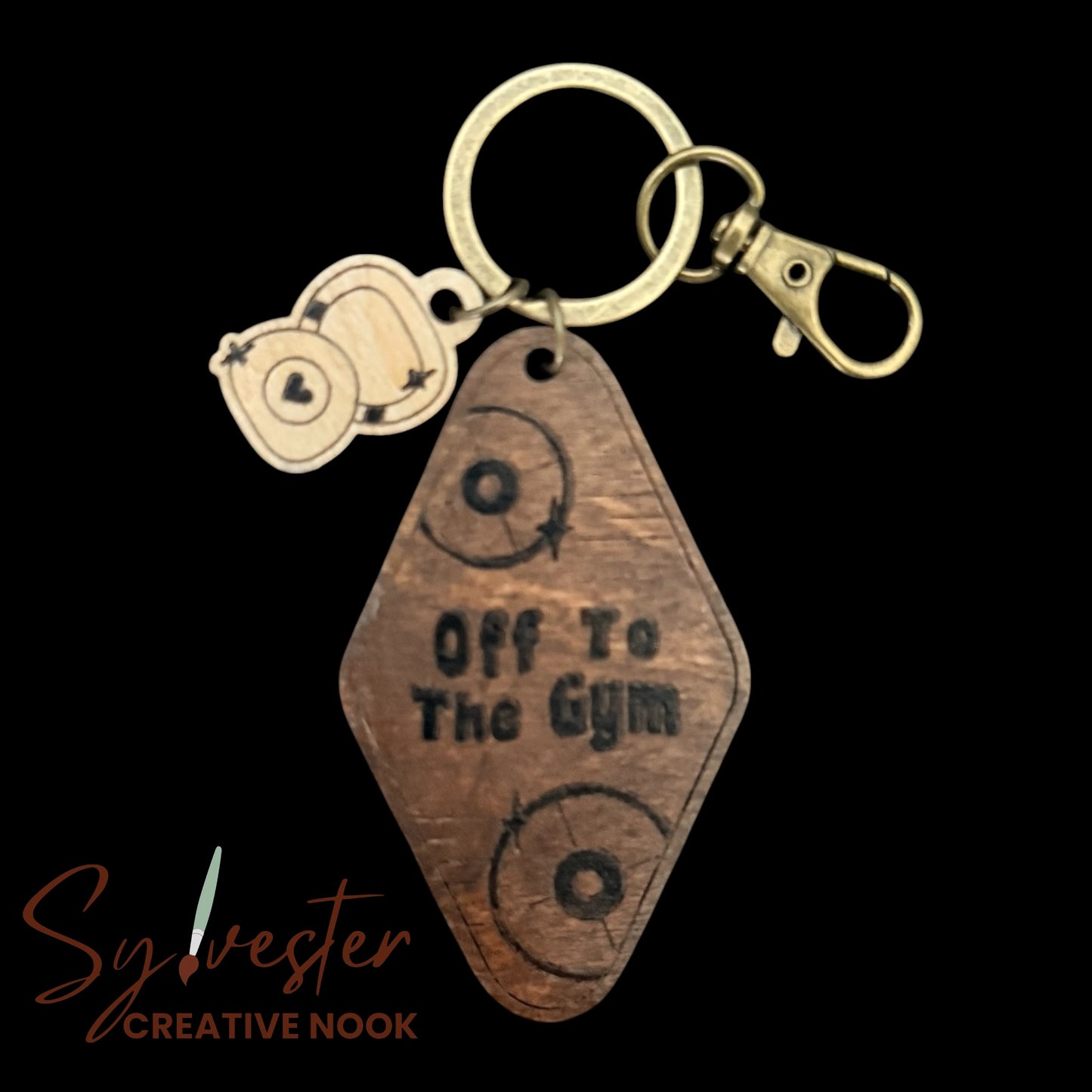 Hand painted wood keychains (multiple designs to chose from)