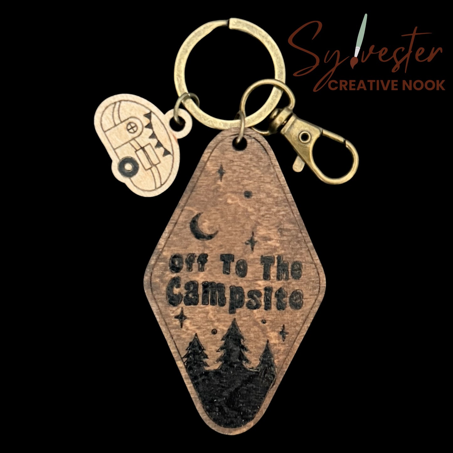 Hand painted wood keychains (multiple designs to chose from)