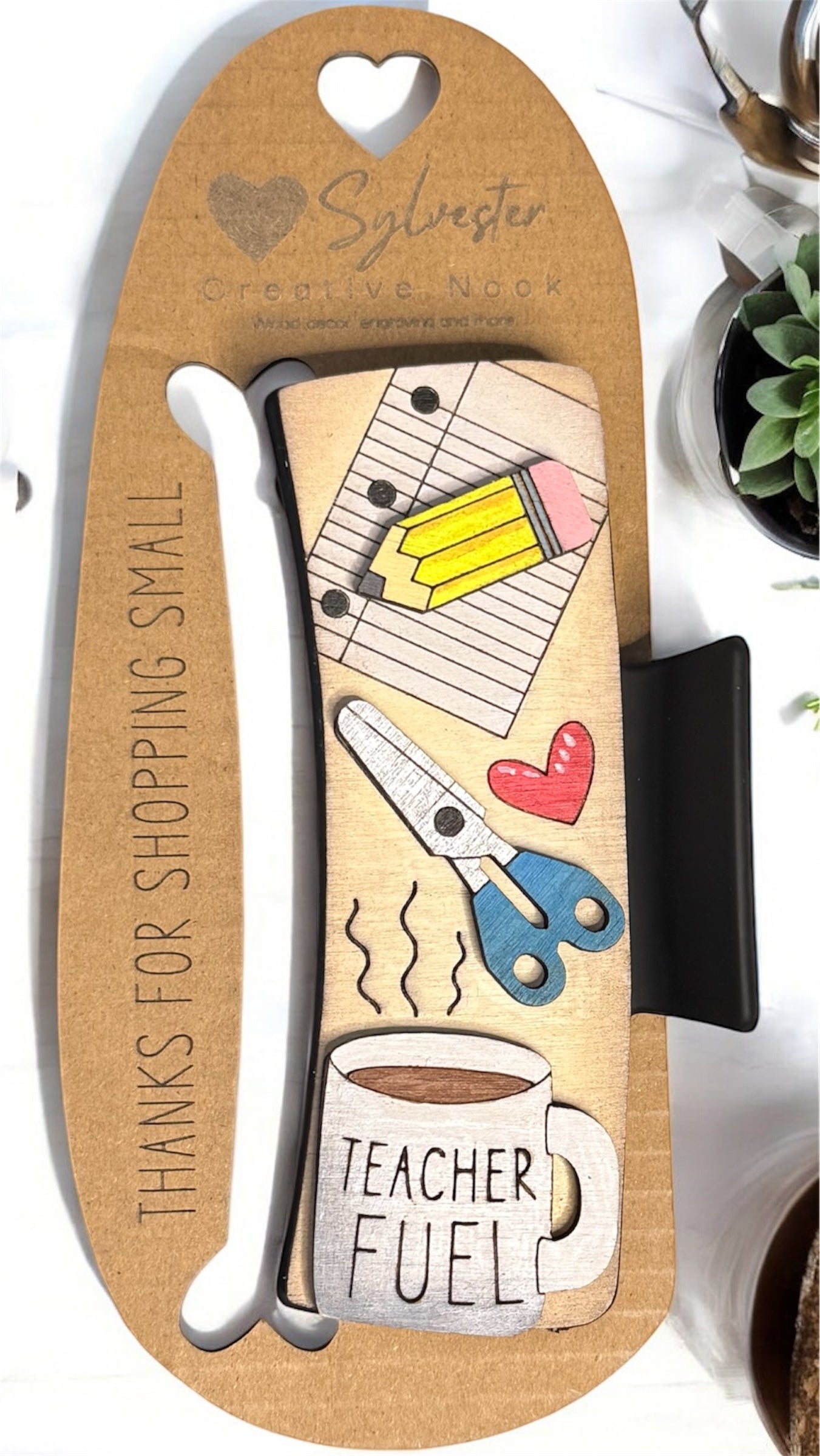 Hand painted 4.1 Inch Claw Hair Clip