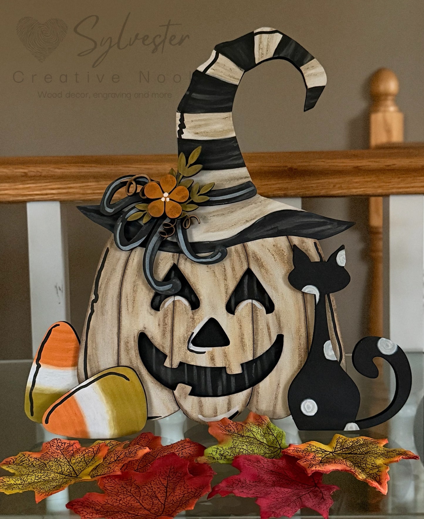 Pumpkin with Black Cat