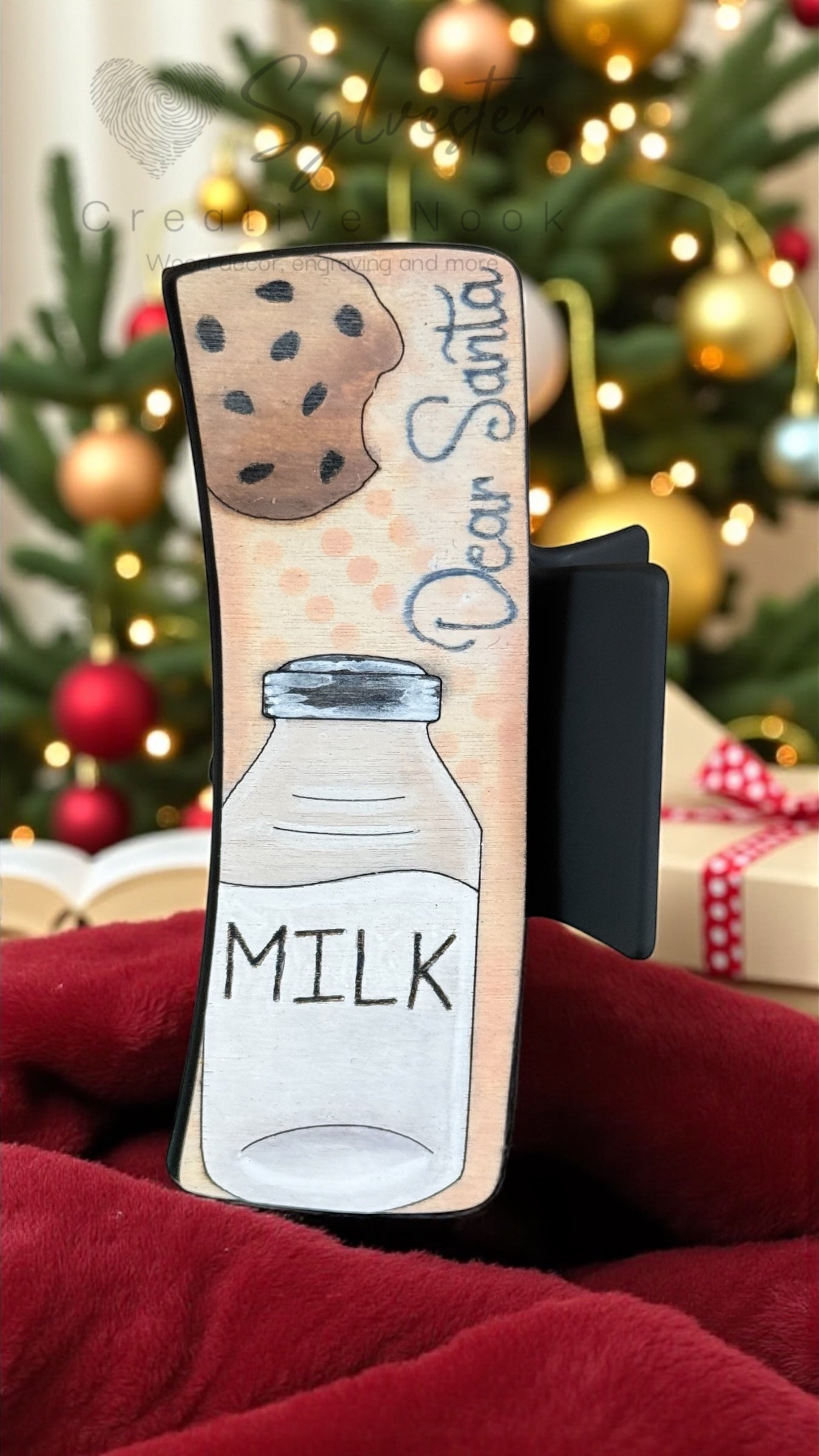 Hand painted 4.1 Inch Claw Hair Clip