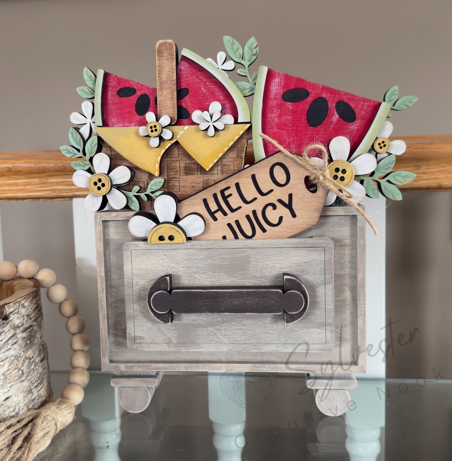 Interchangeable Vintage Box (Greenery Not Included) inserts are interchangeable with the vintage lace box!