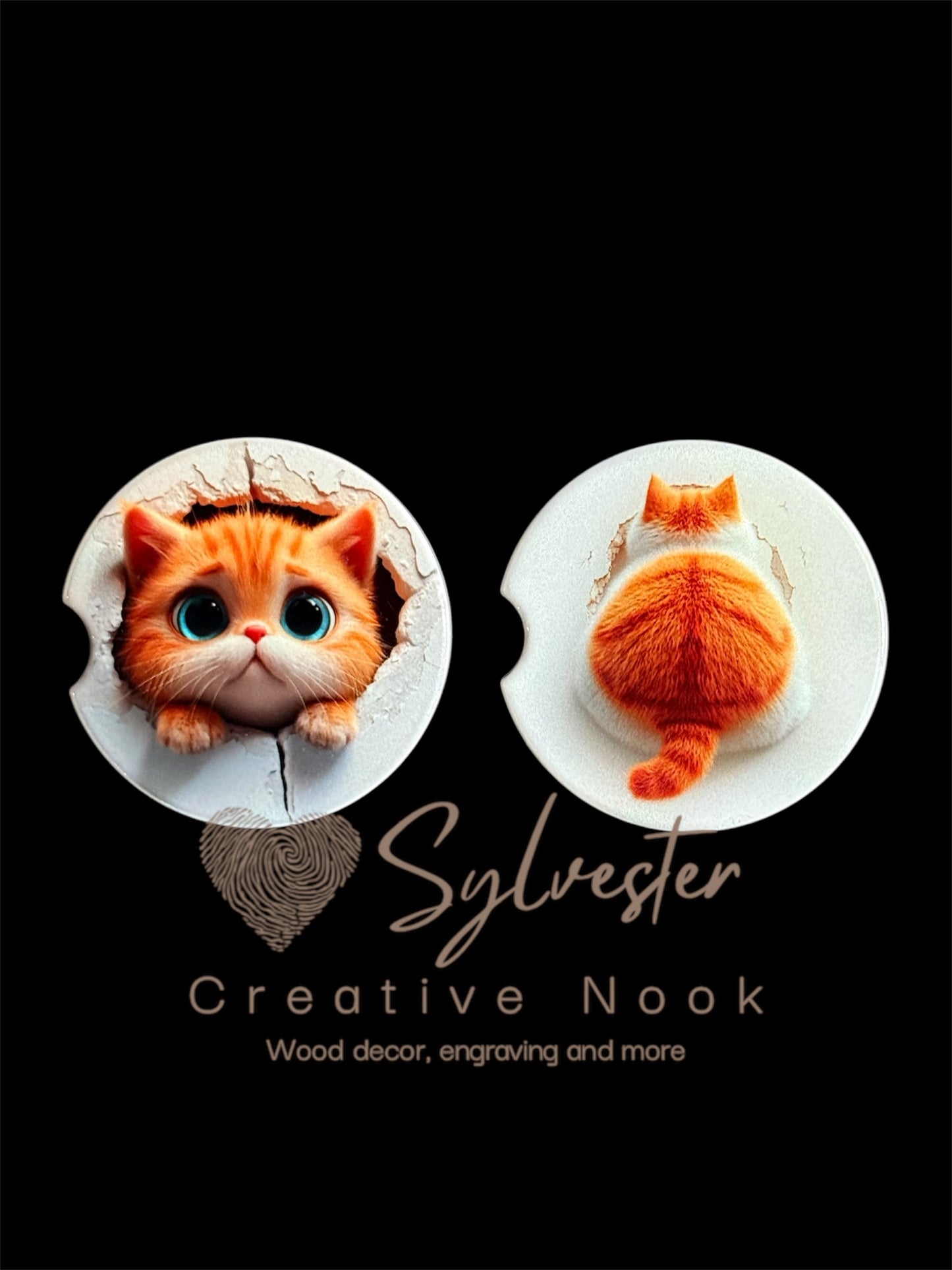 Ceramic Car Coaster Set