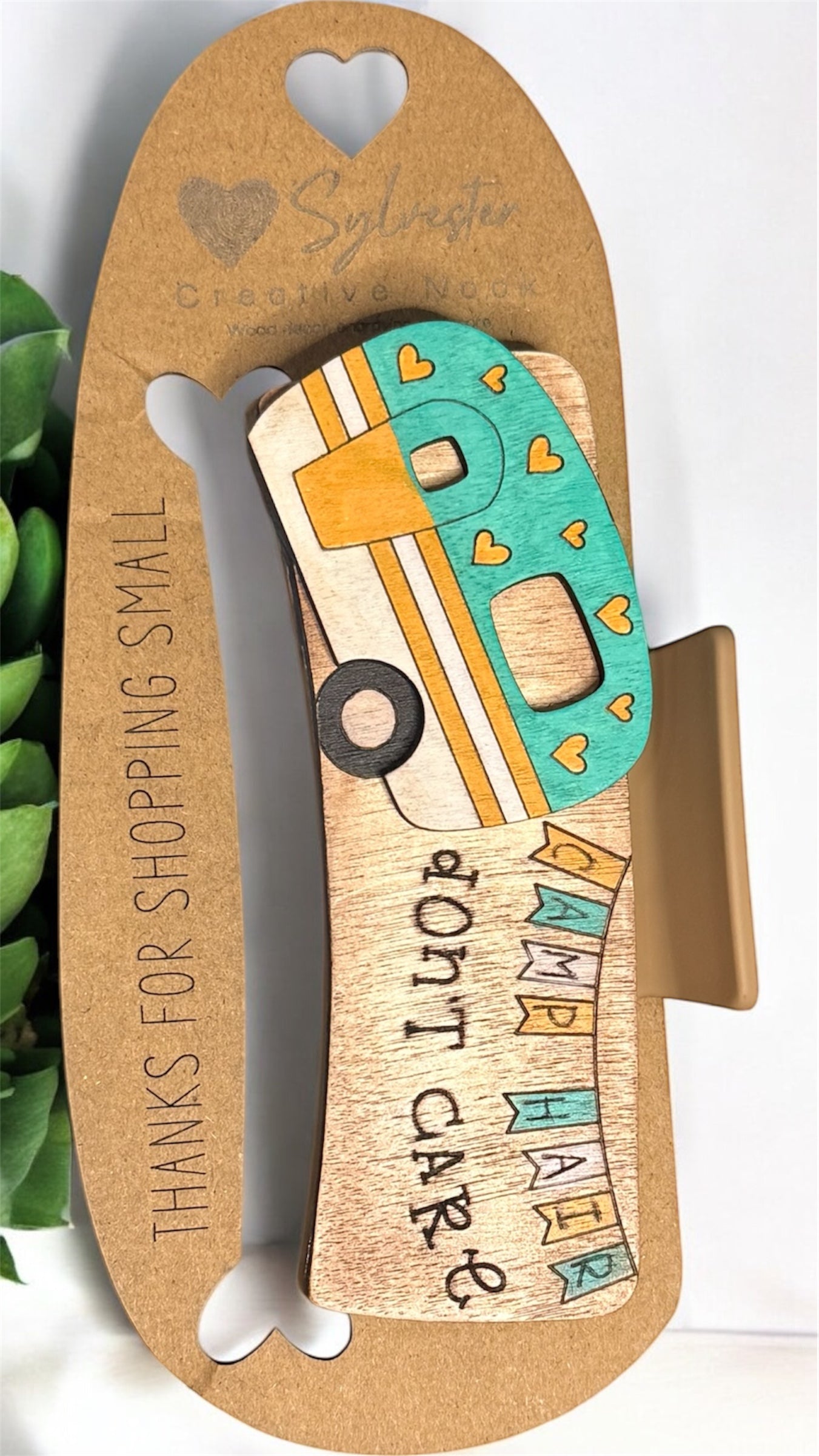 Hand painted 4.1 Inch Claw Hair Clip