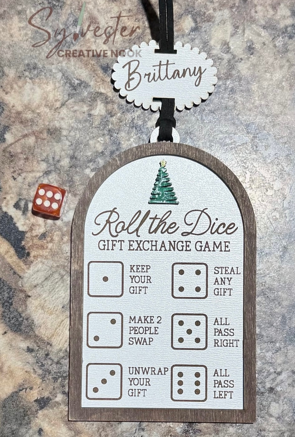 Personalized Gift Exchange Ornament/ Small Storage Bag Included/ Nova Scotia Made/ Nova Scotia Hand Painted