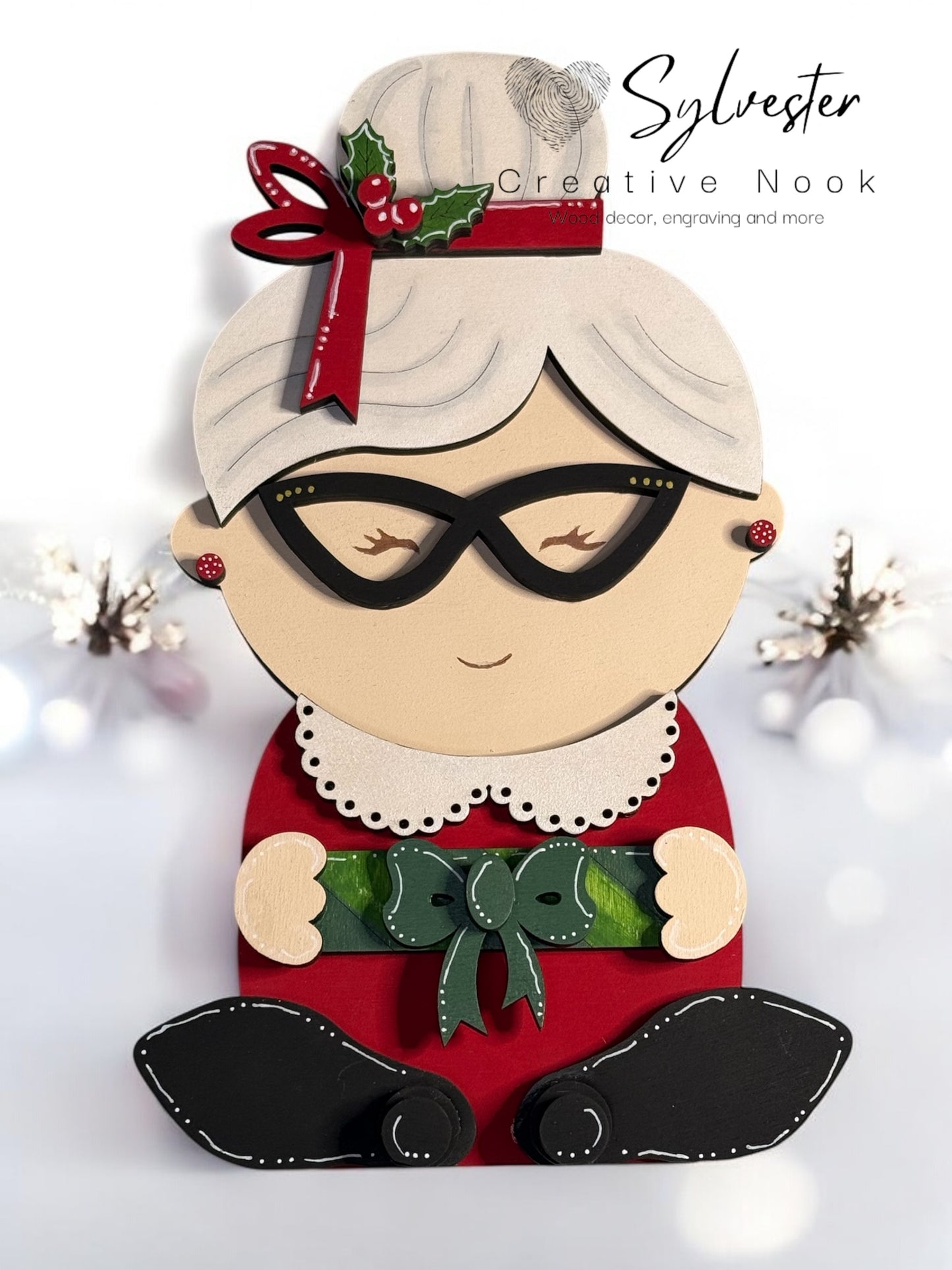 Santa & Mrs Clause Shelf Sitter