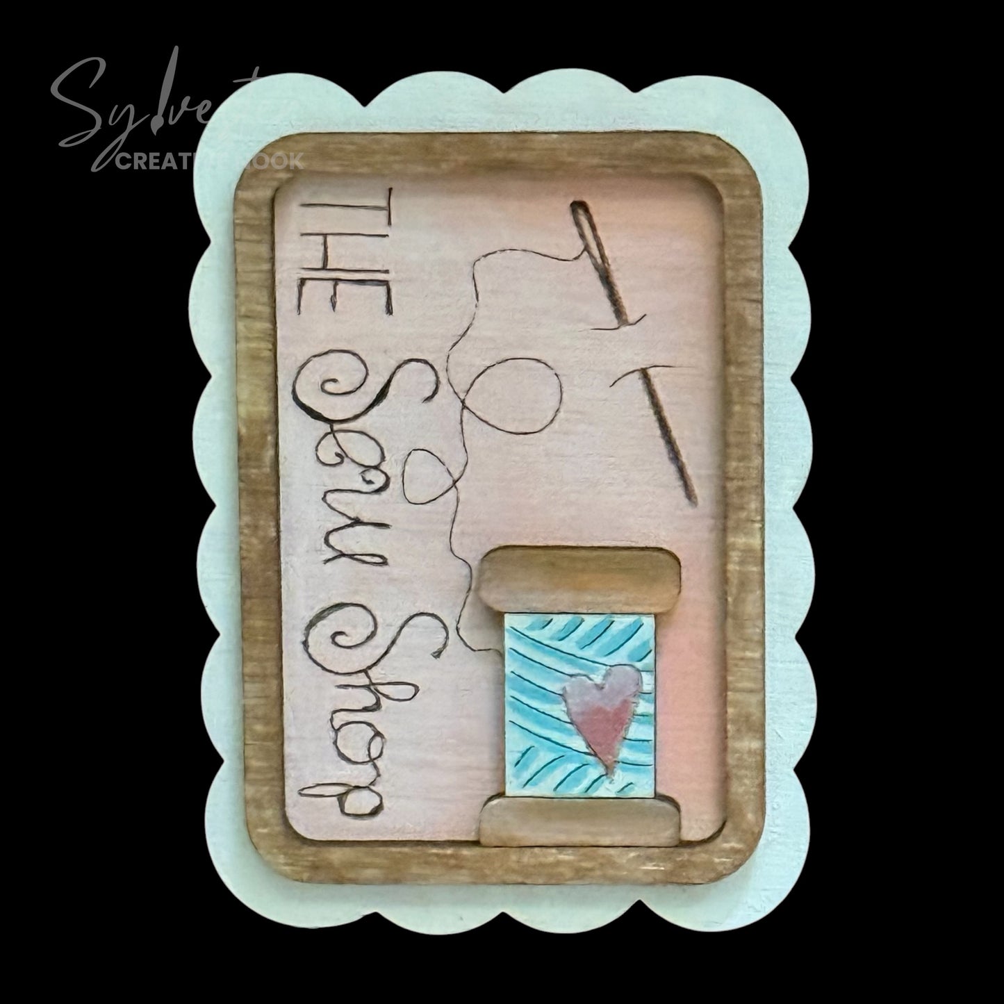 Hand painted layered birch fridge magnet ( buy two of these magnets and get the third one at 50% off)