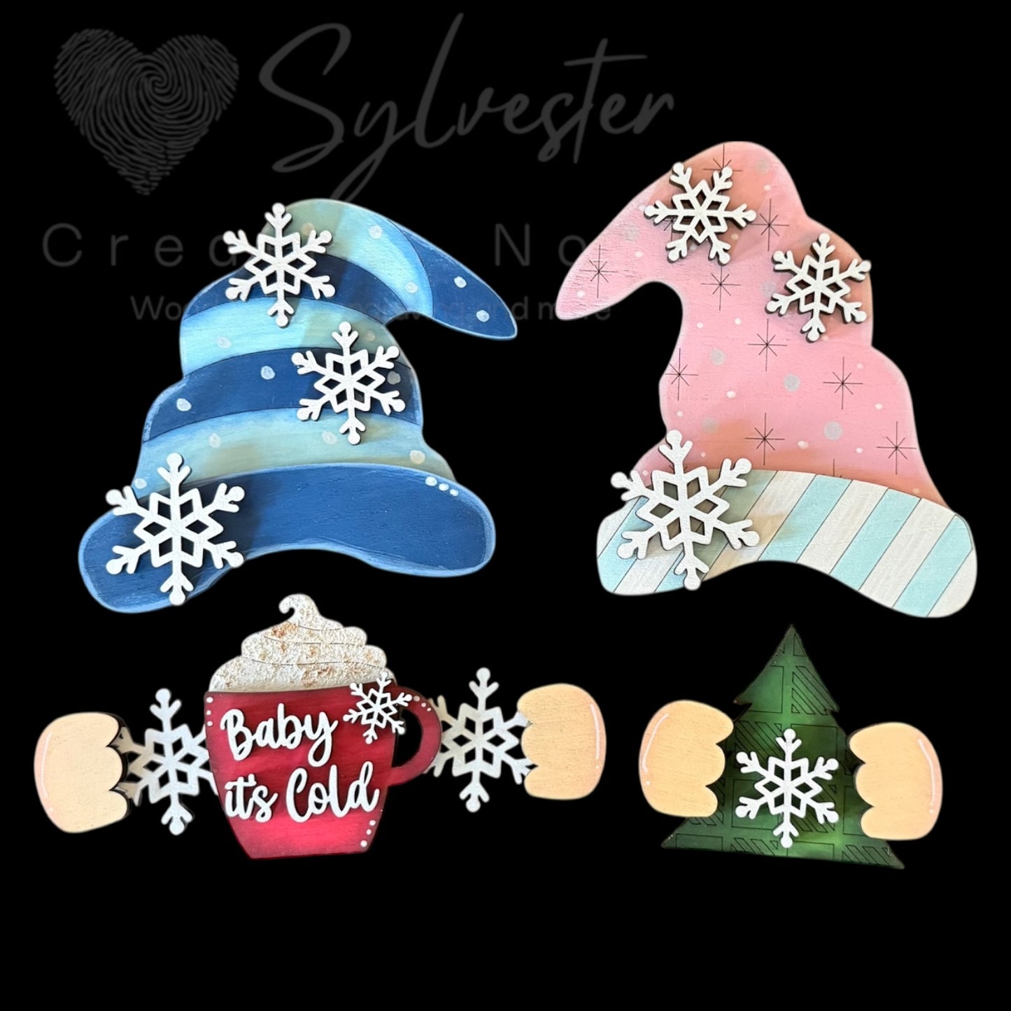 Gnome interchangeable shelf sitter pair