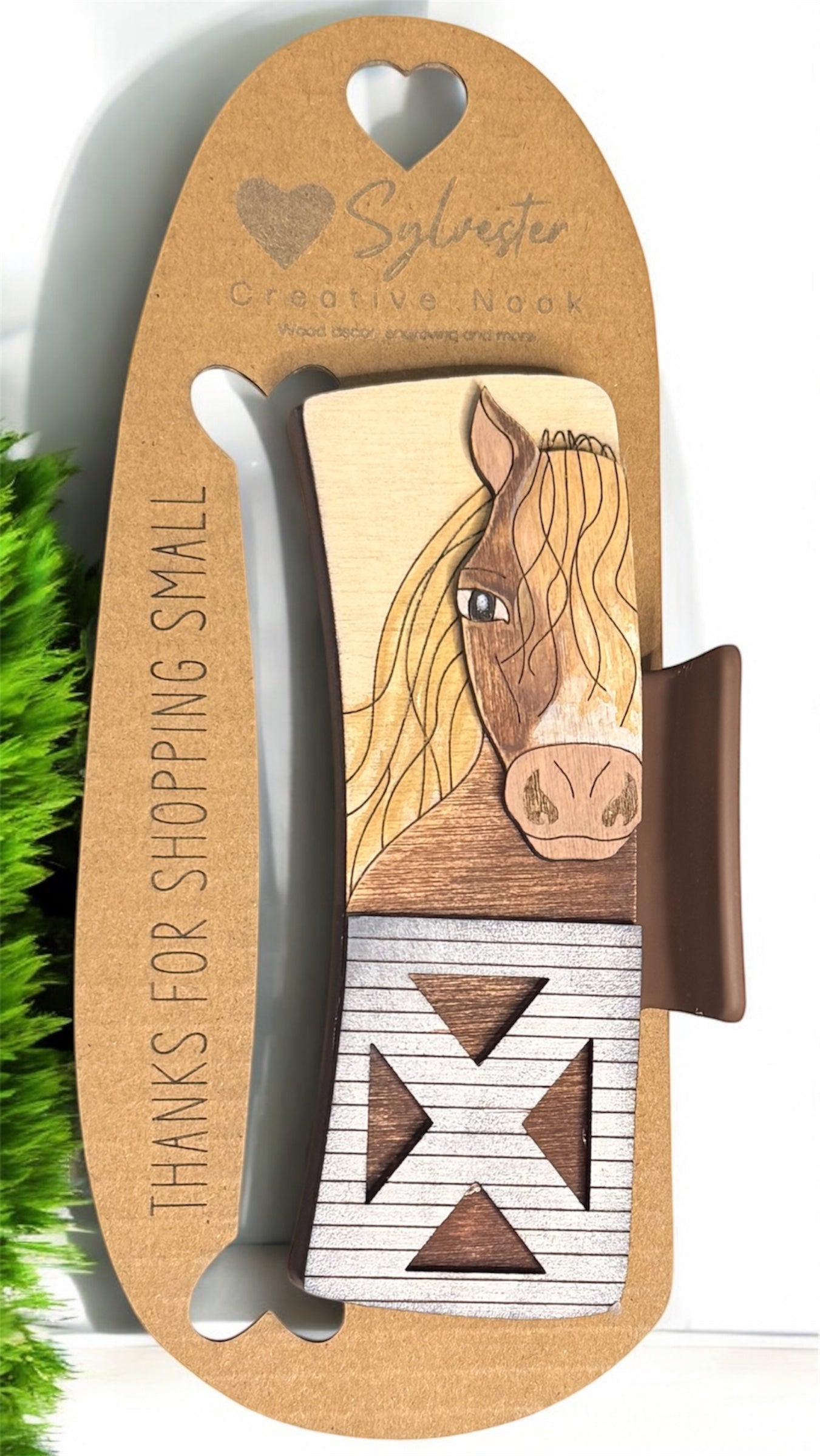 Hand painted 4.1 Inch Claw Hair Clip