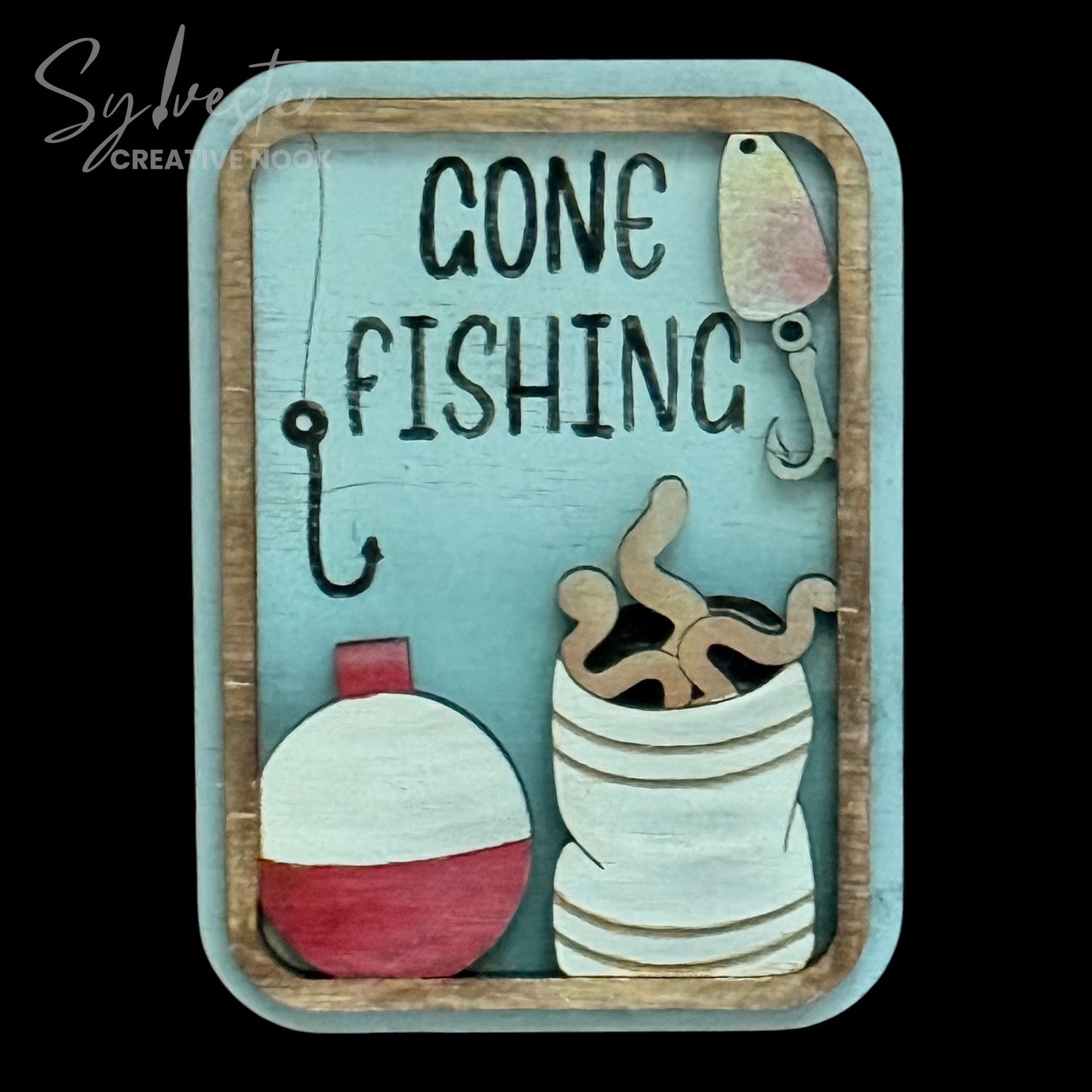 Hand painted layered birch fridge magnet ( buy two of these magnets and get the third one at 50% off)