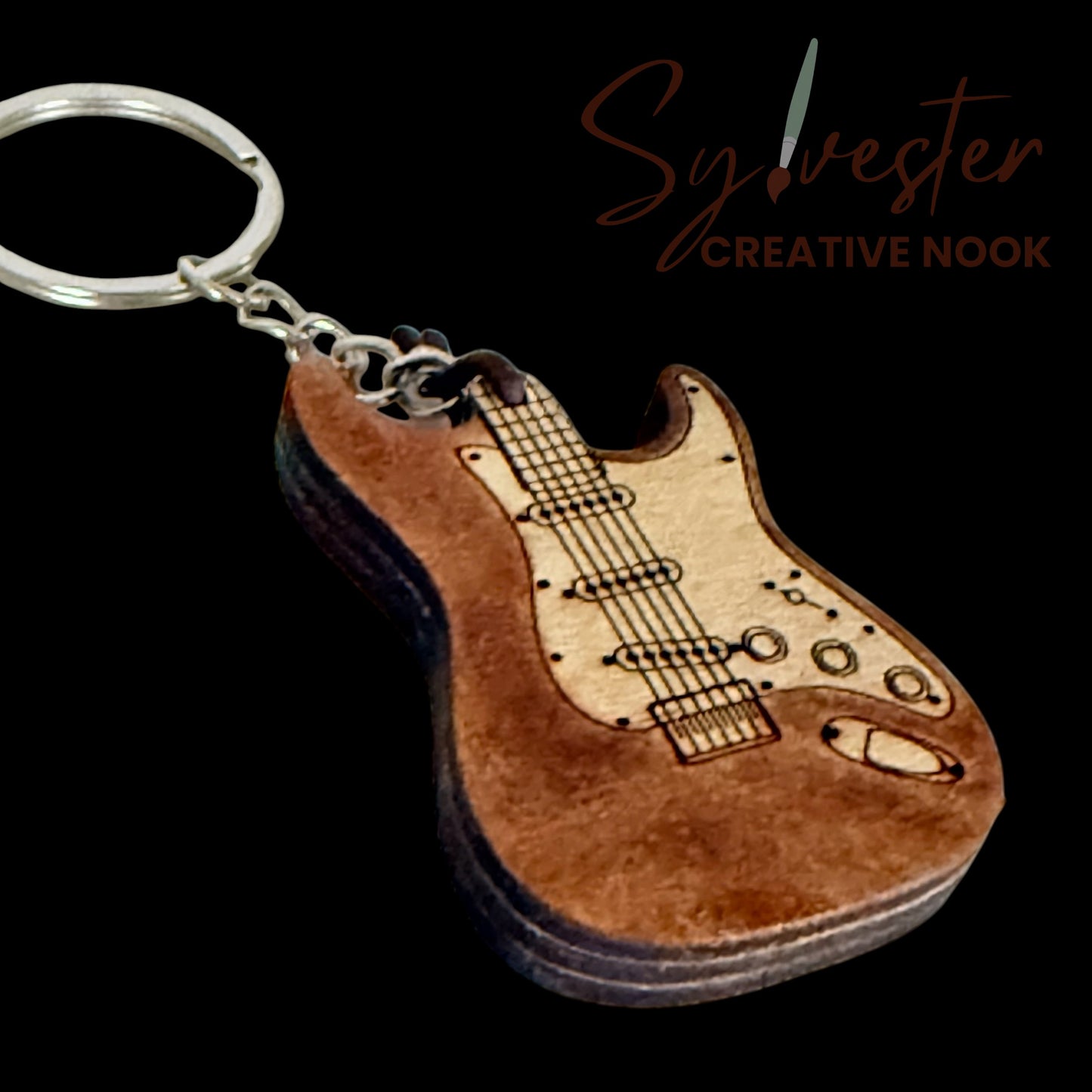 Hand painted wood keychains (multiple designs to chose from)