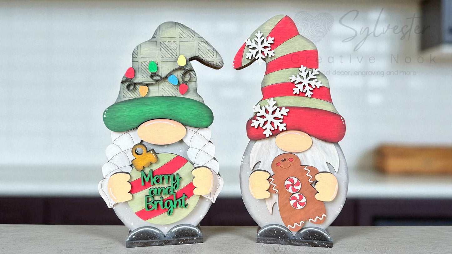 Gnome interchangeable shelf sitter pair