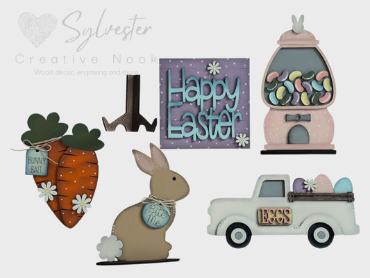 Easter Vintage Truck Tiered Tray Accessory Bundle
