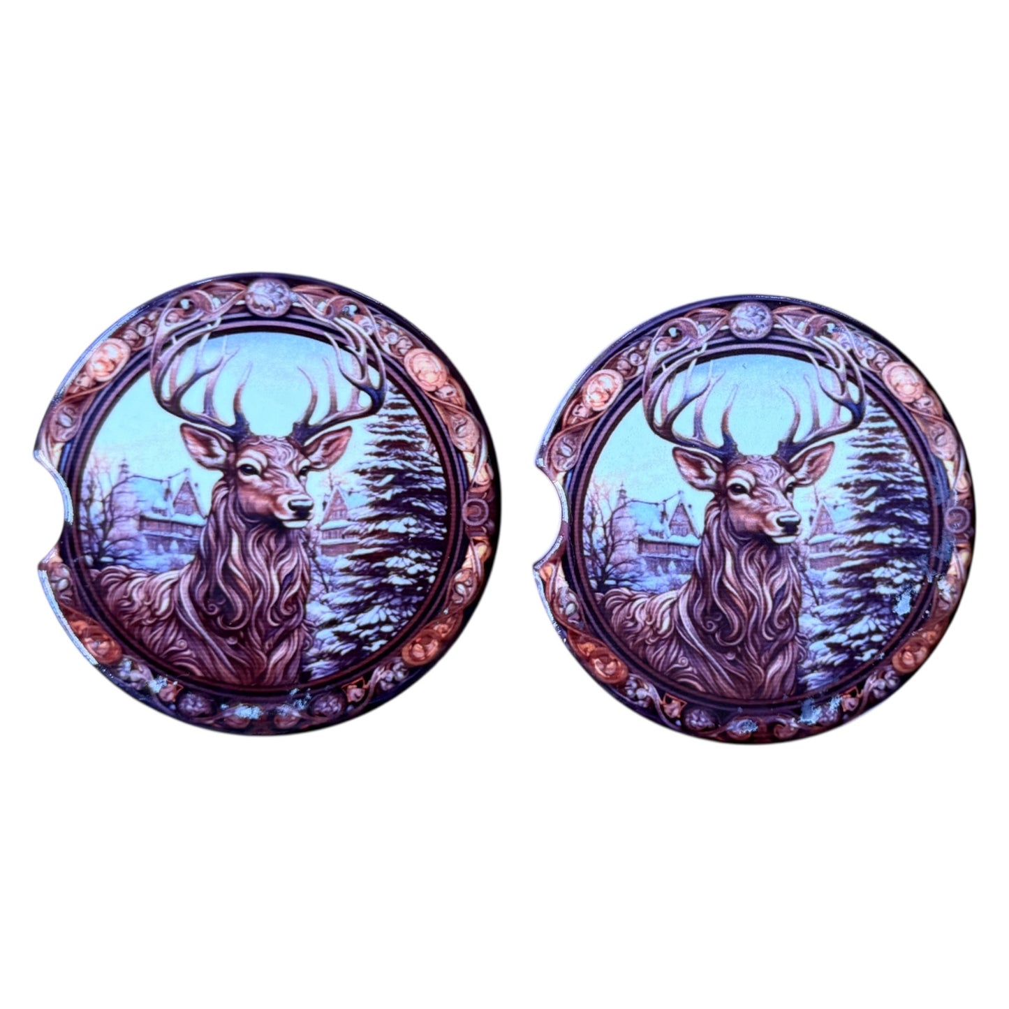 Ceramic Car Coaster Set