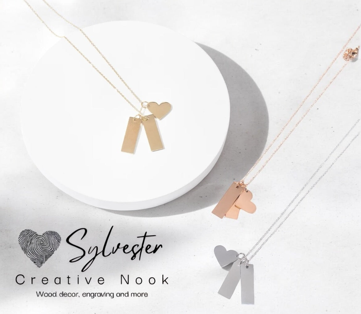 304 Stainless Steel Heart Pendant Personalized Necklace