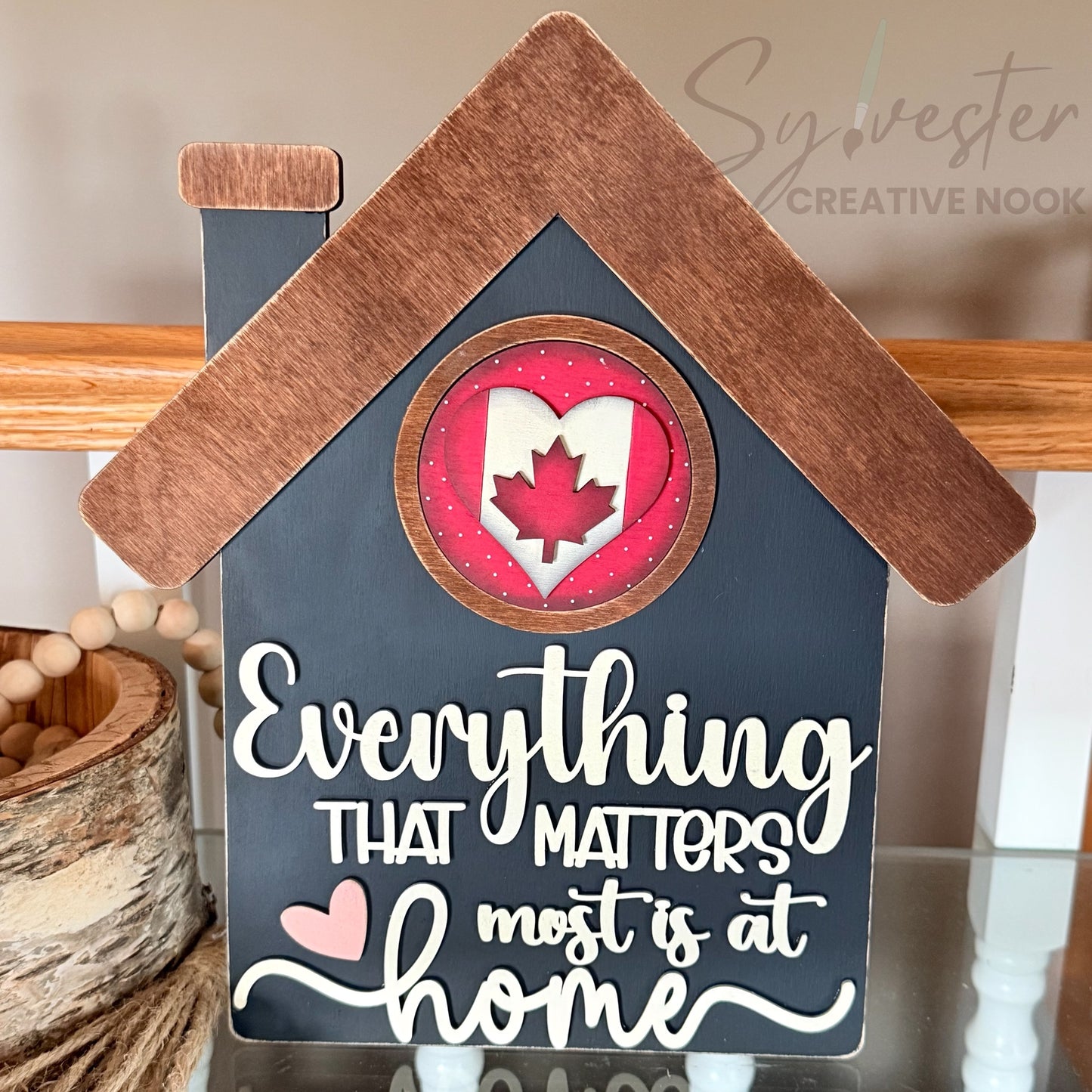 Hand Painted house interchangeable seasons house