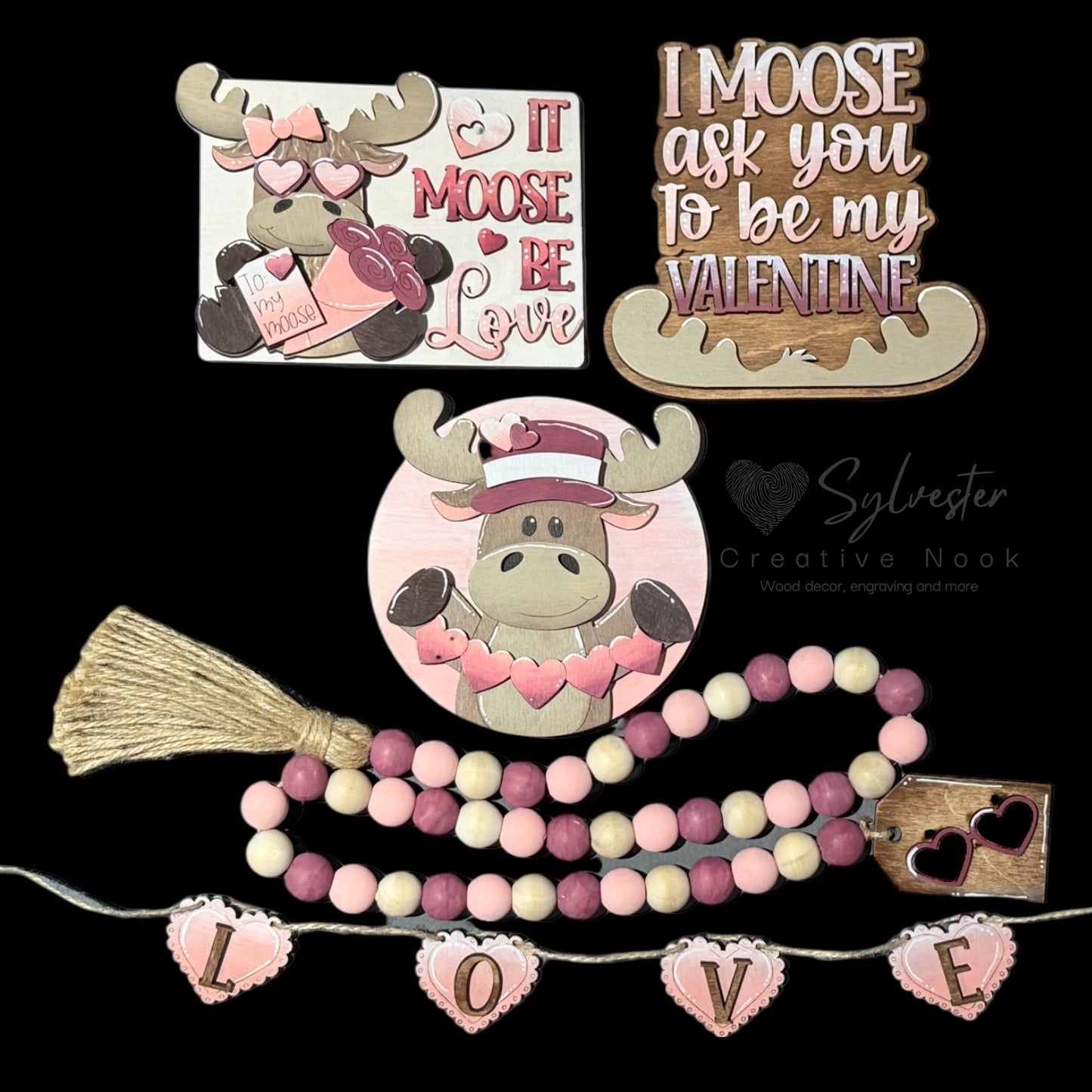 It Moose Be Love tiered tray accessory bundle