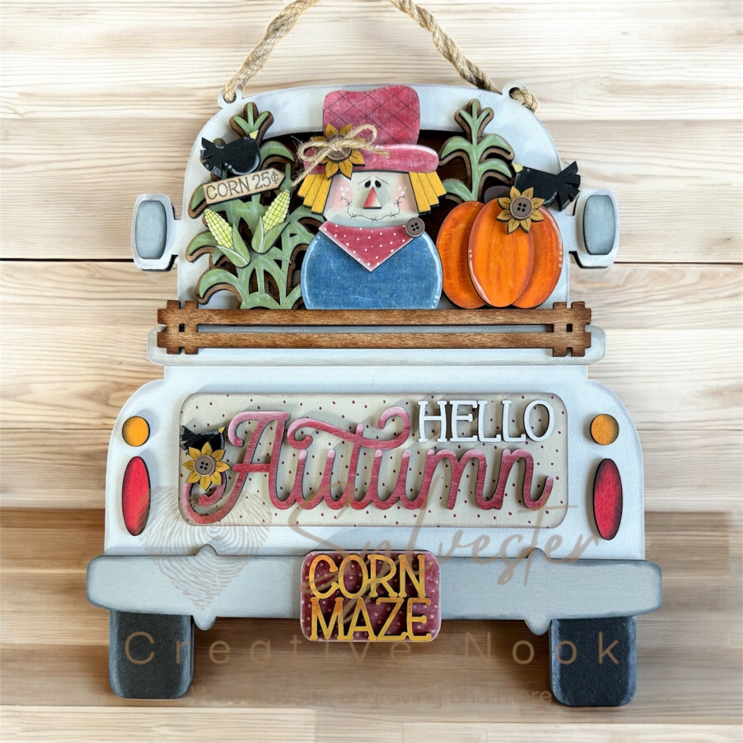 Hand painted interchangeable hanging truck