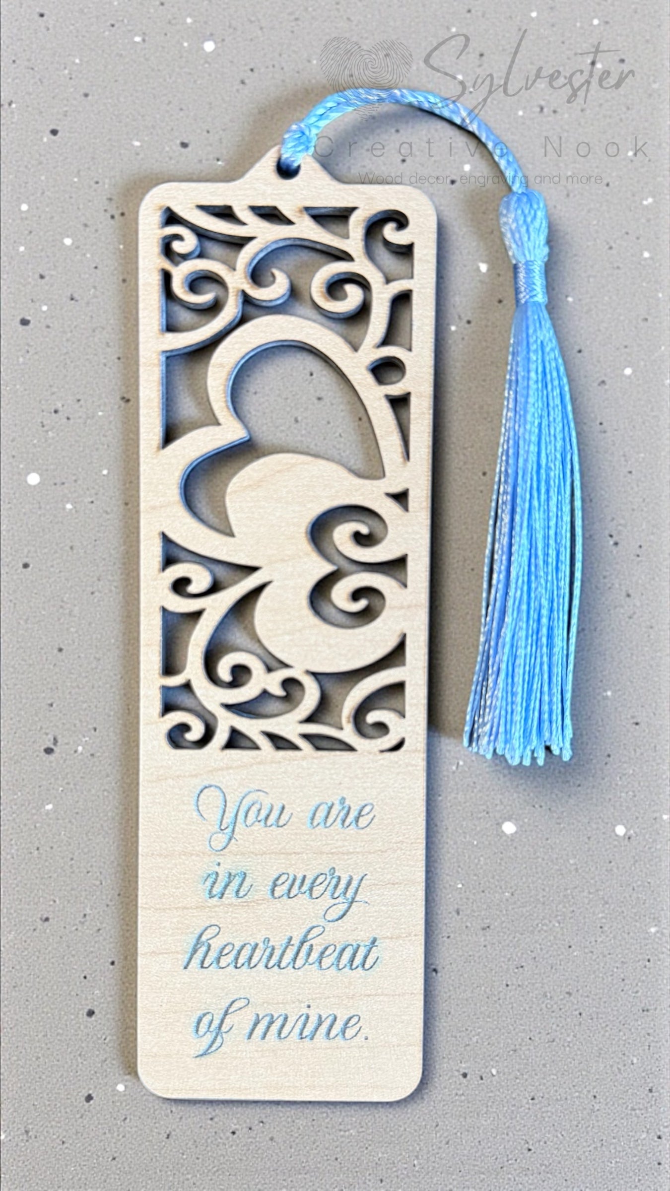 Hand painted wooden bookmark