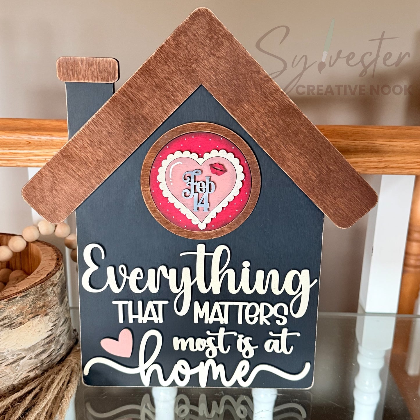 Hand Painted house interchangeable seasons house