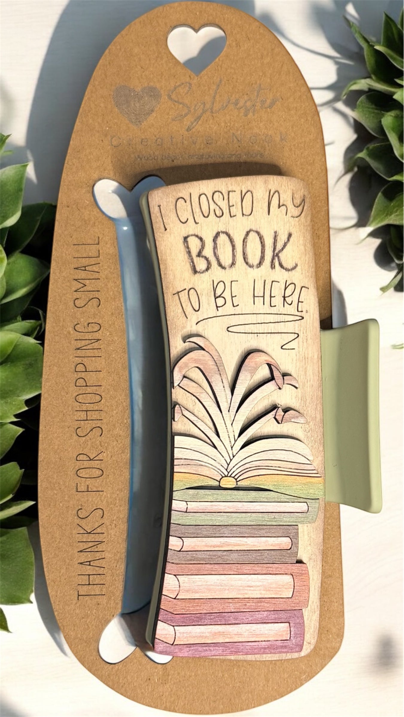 Hand painted 4.1 Inch Claw Hair Clip