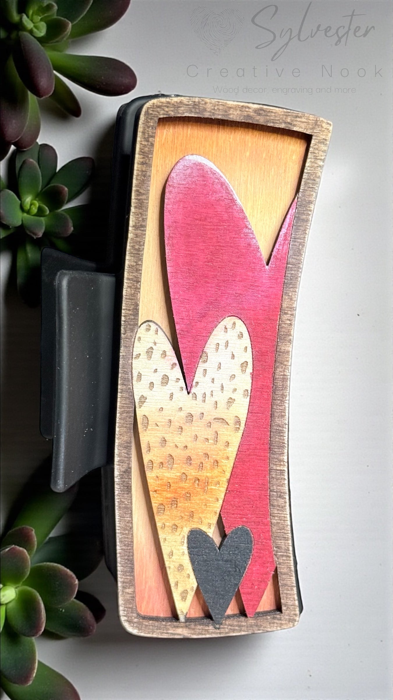 Hand painted 4.1 Inch Claw Hair Clip