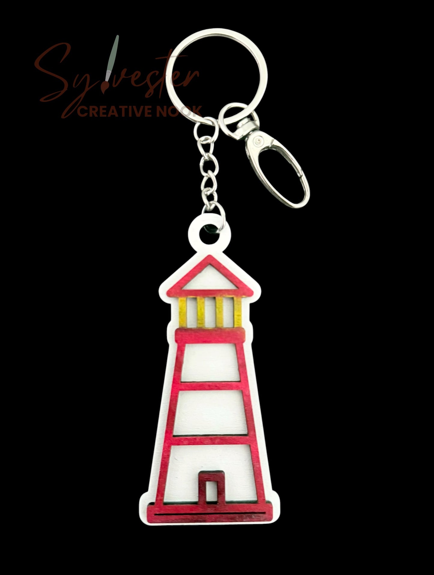 Hand painted wood keychains (multiple designs to chose from)