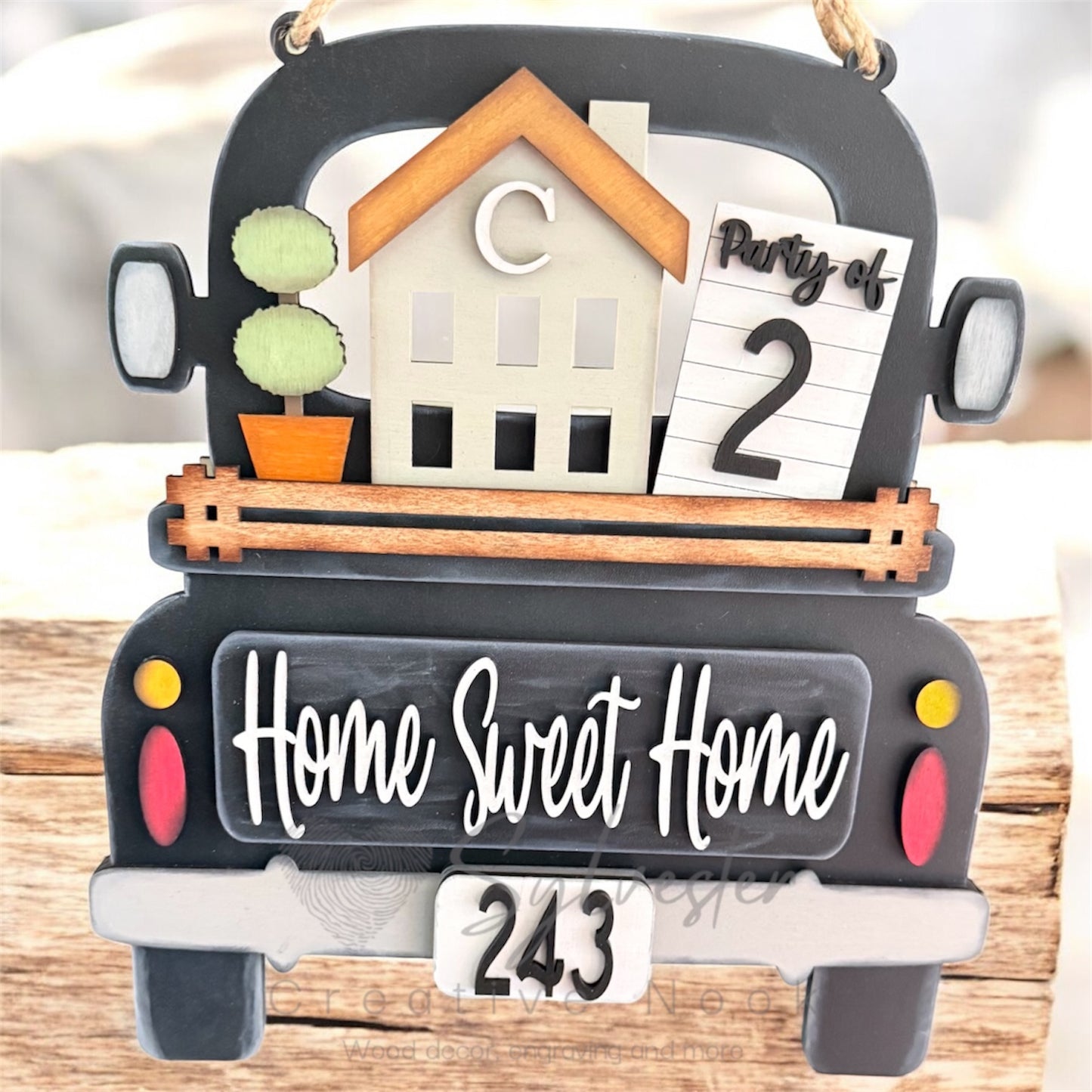 Hand painted interchangeable hanging truck