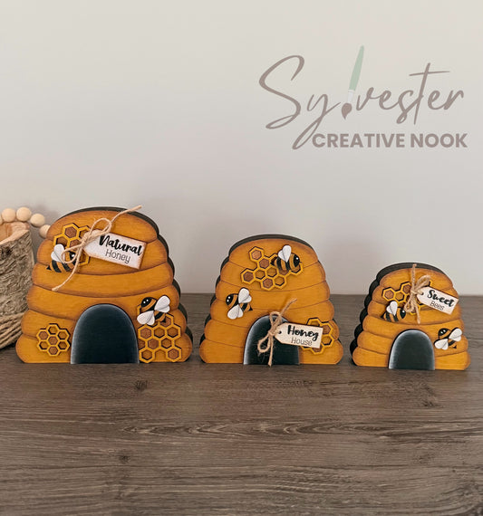 Chunky Bee Hive Shelf Sitter Set