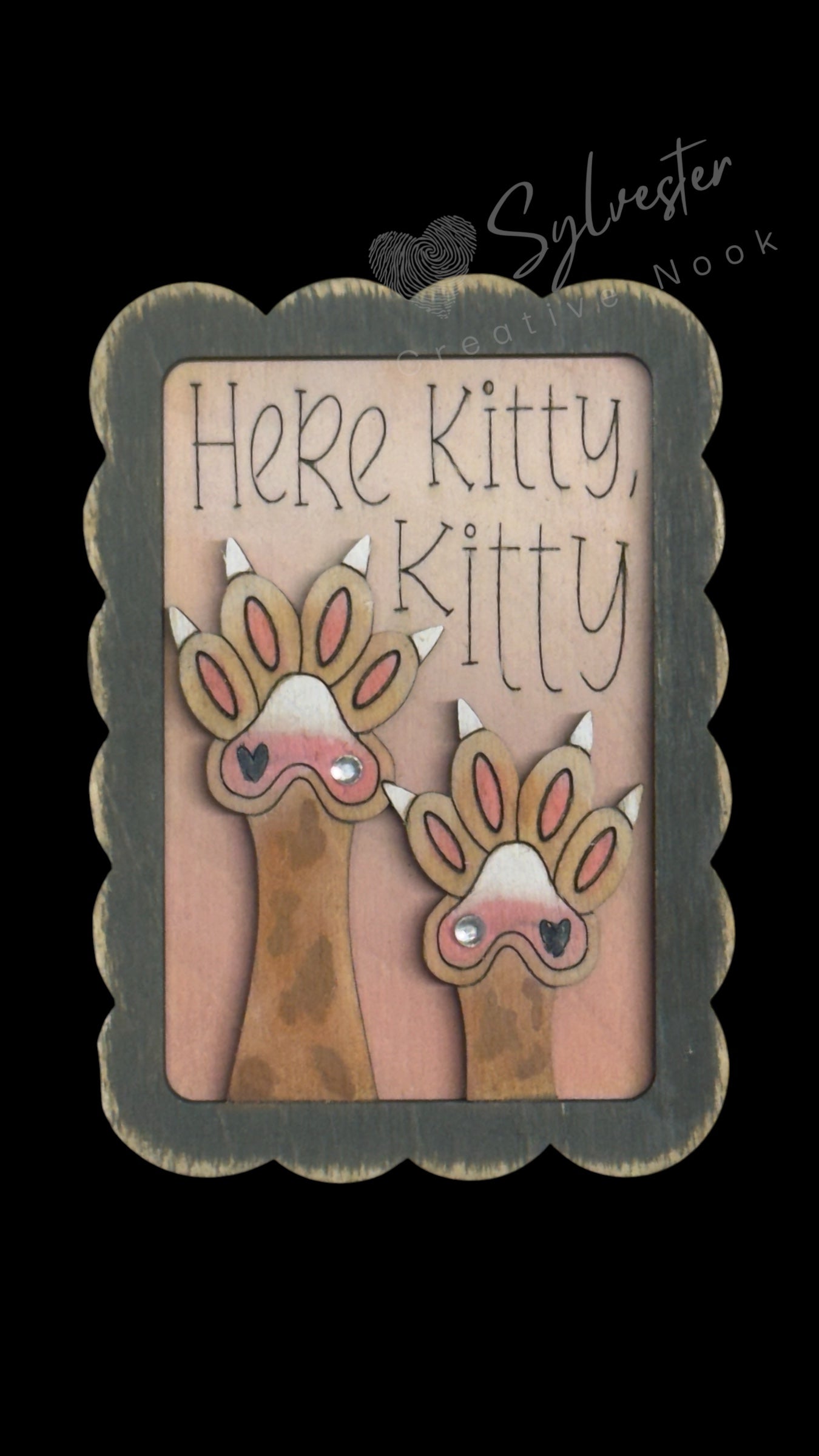 Hand painted layered birch fridge magnet