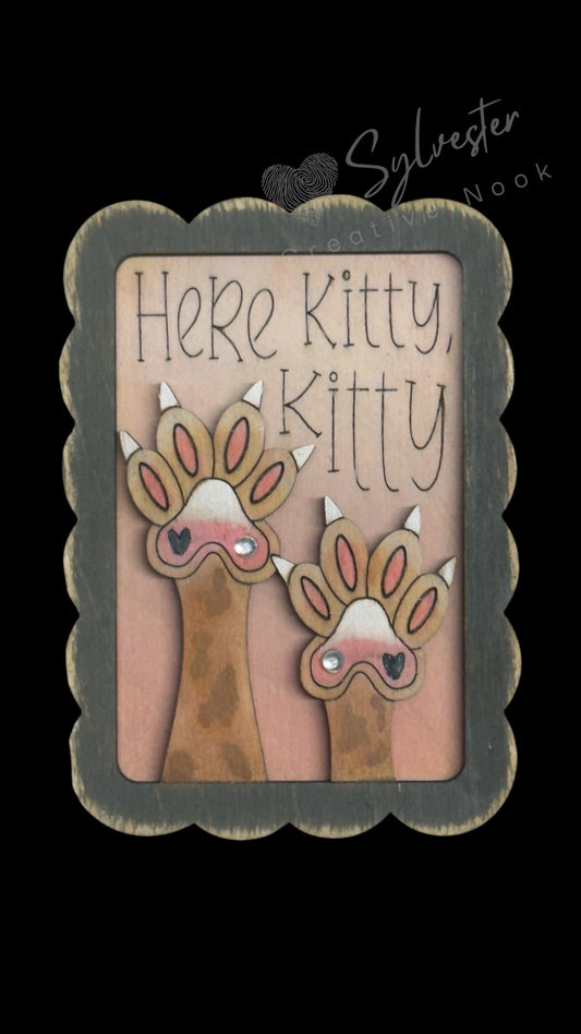 Hand painted layered birch fridge magnet