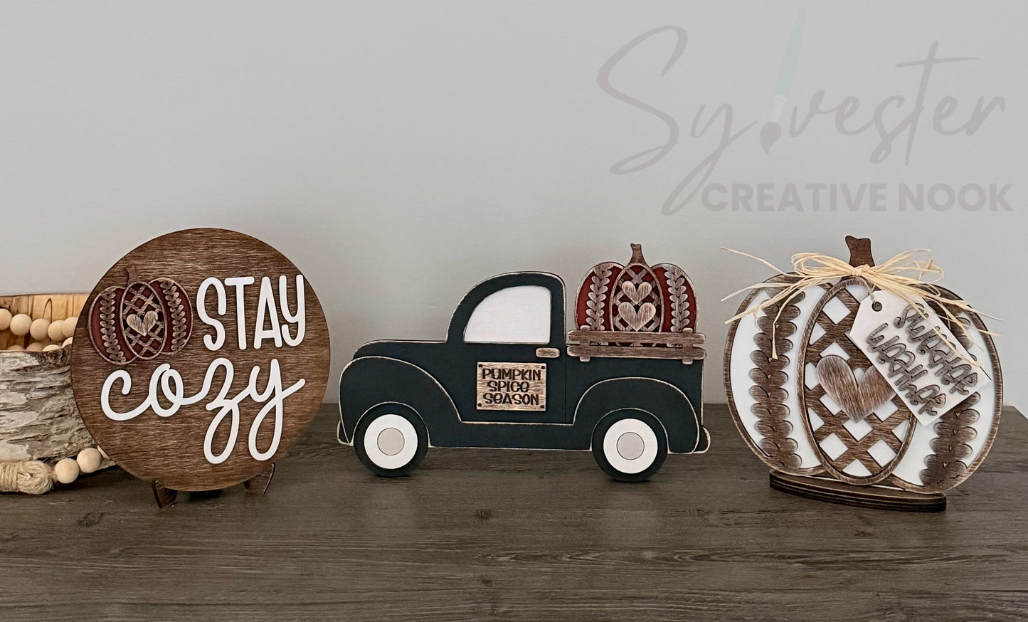 Large Size Cozy Pumpkin Shelf Sitters / Nova Scotia Handmade