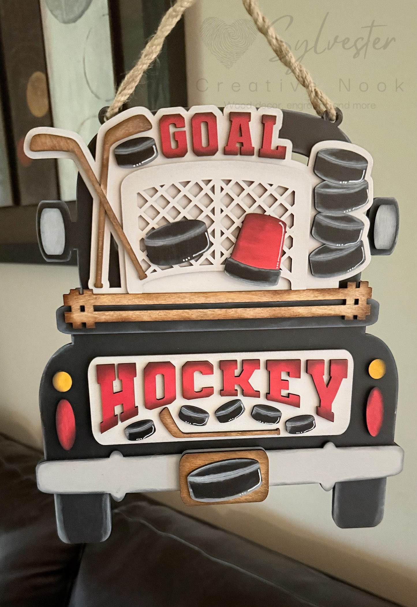 Hand painted interchangeable hanging truck