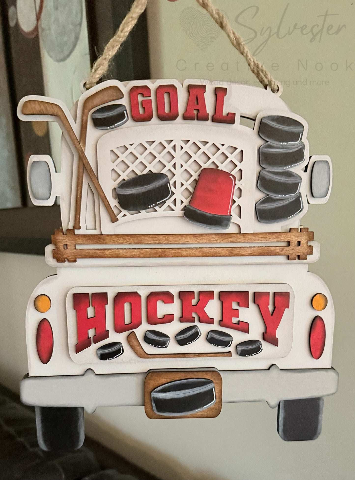 Hand painted interchangeable hanging truck