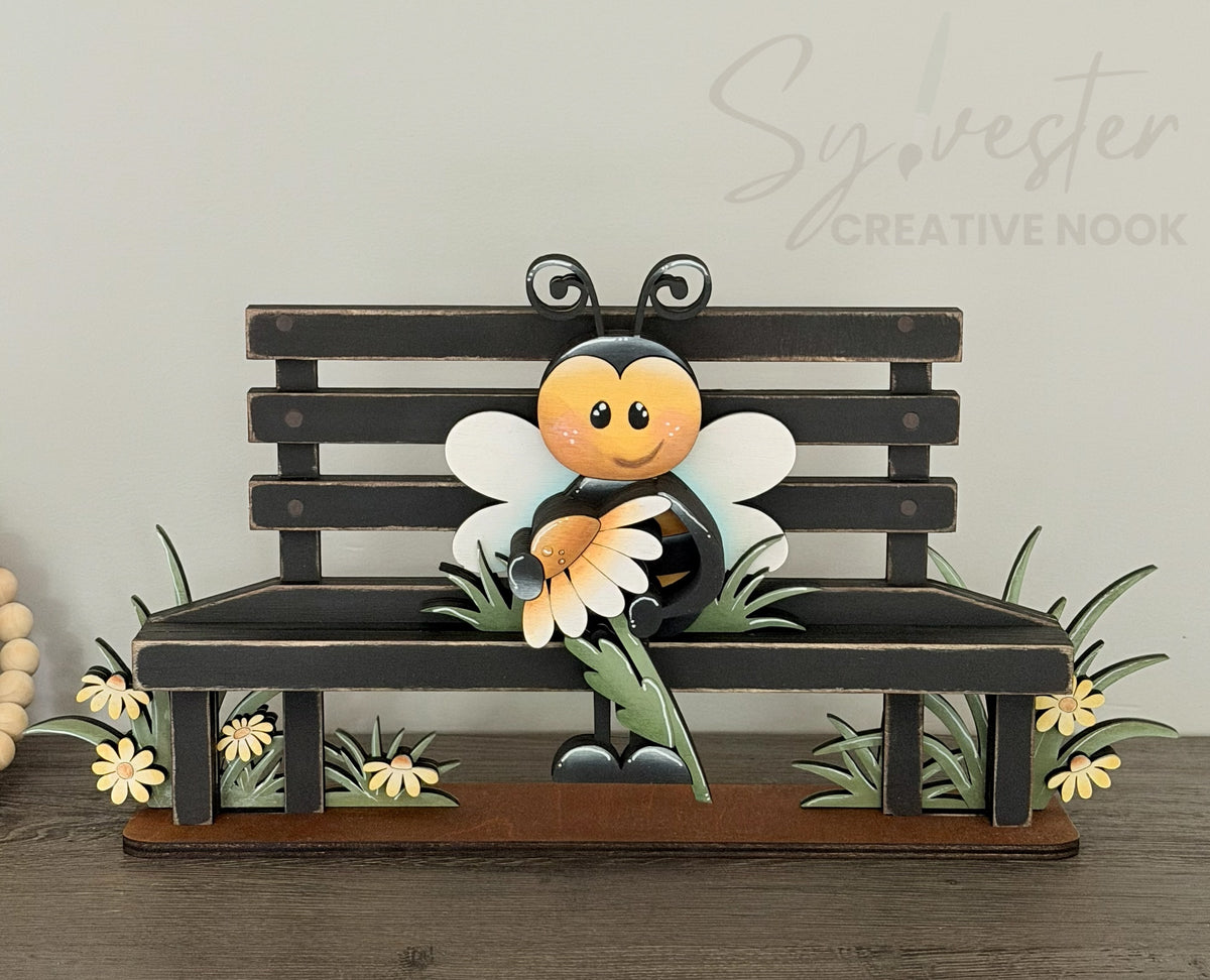 Hand Painted Bench Shelf Sitter for Hanging Shelf Sitters and Hanging Shelf Sitters /Nova Scotia Made