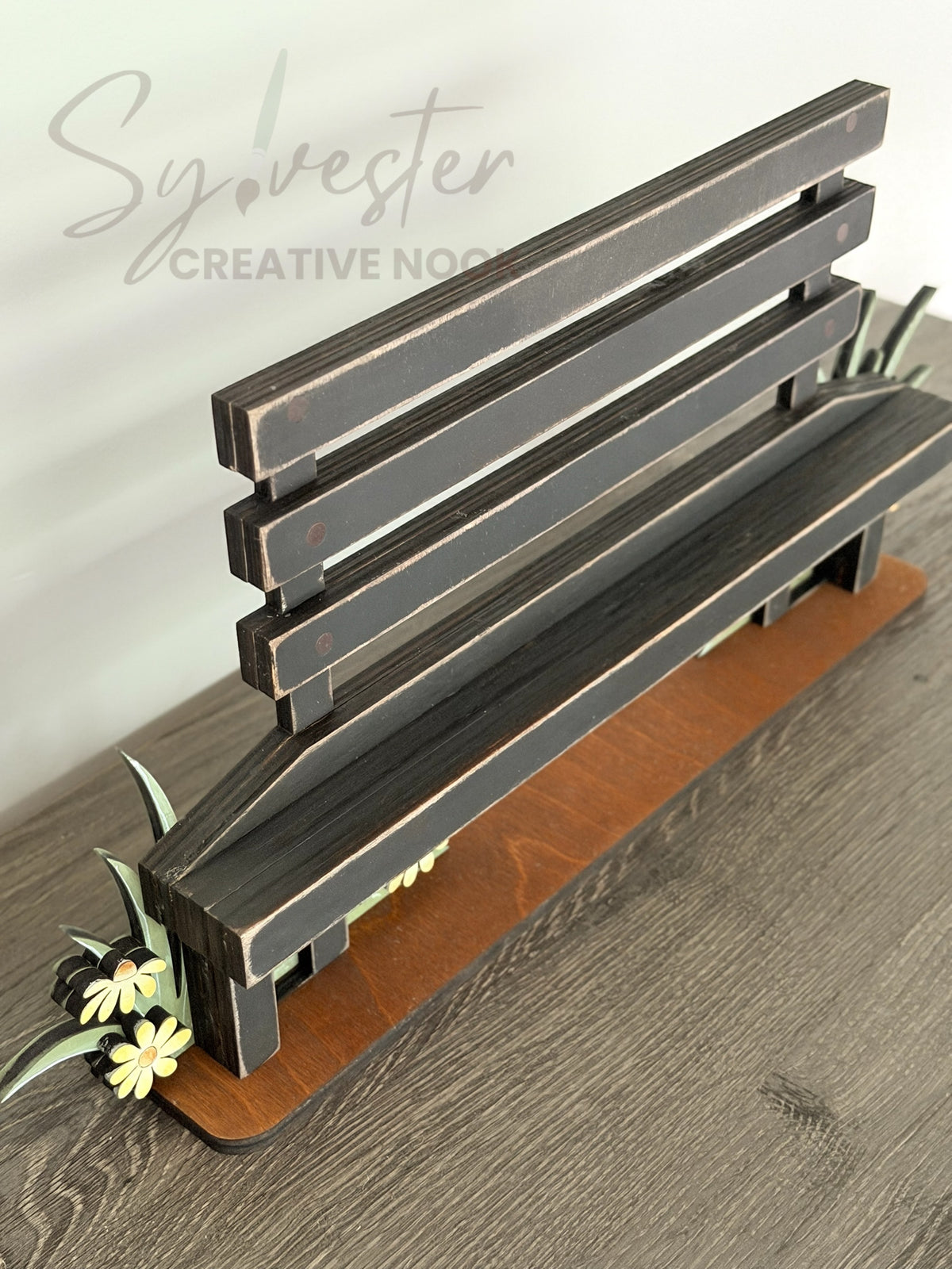 Hand Painted Bench Shelf Sitter for Hanging Shelf Sitters and Hanging Shelf Sitters /Nova Scotia Made