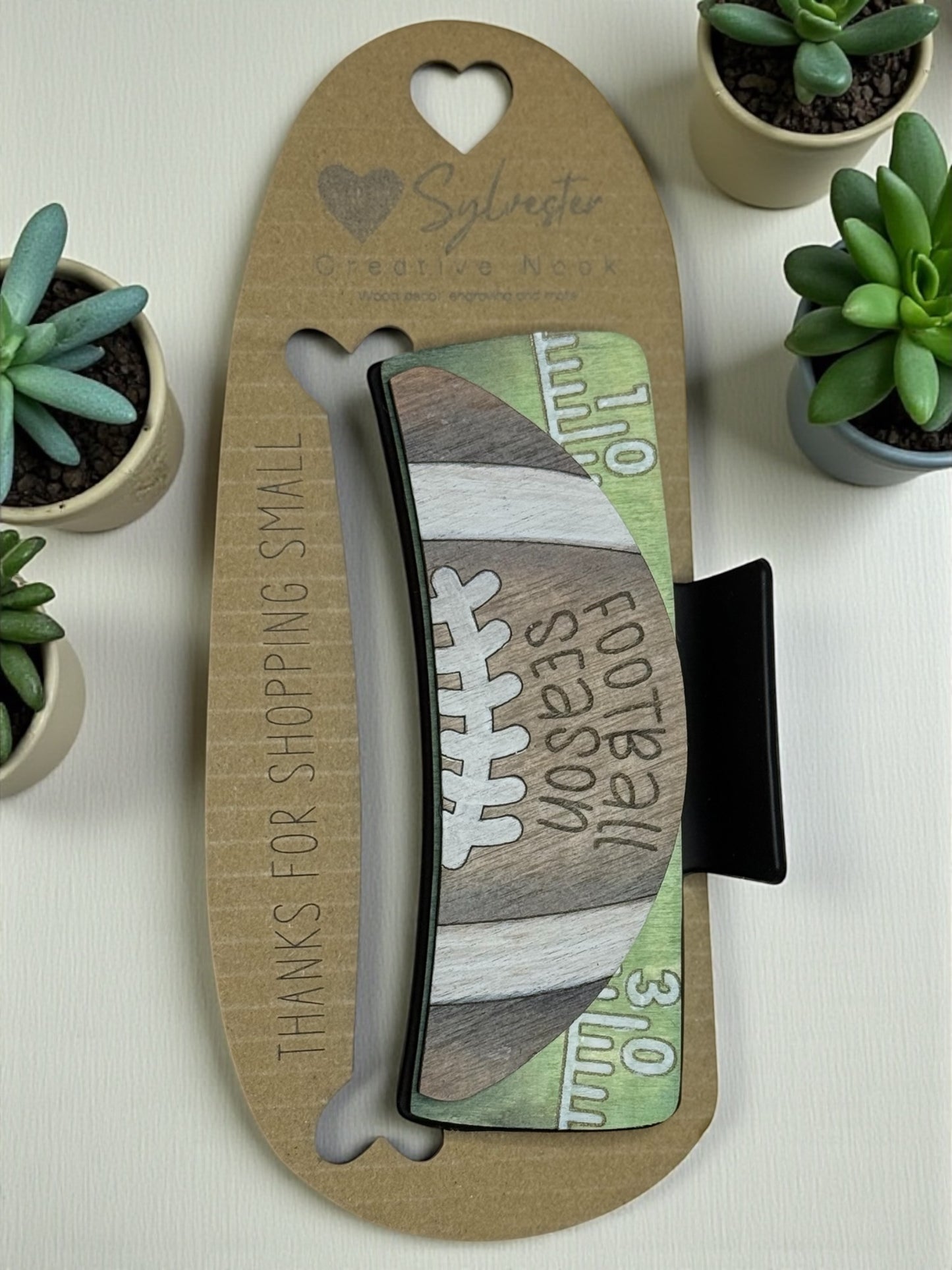 Hand painted 4.1 Inch Claw Hair Clip