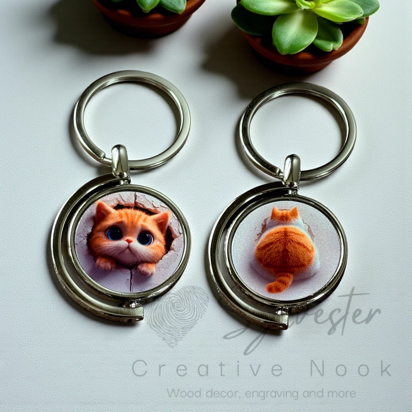Sublimated Double Sided Custom keychain