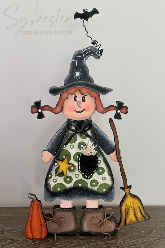 Witch Shelf Leaner/ Nova Scotia Made/ Nova Scotia Hand Painted