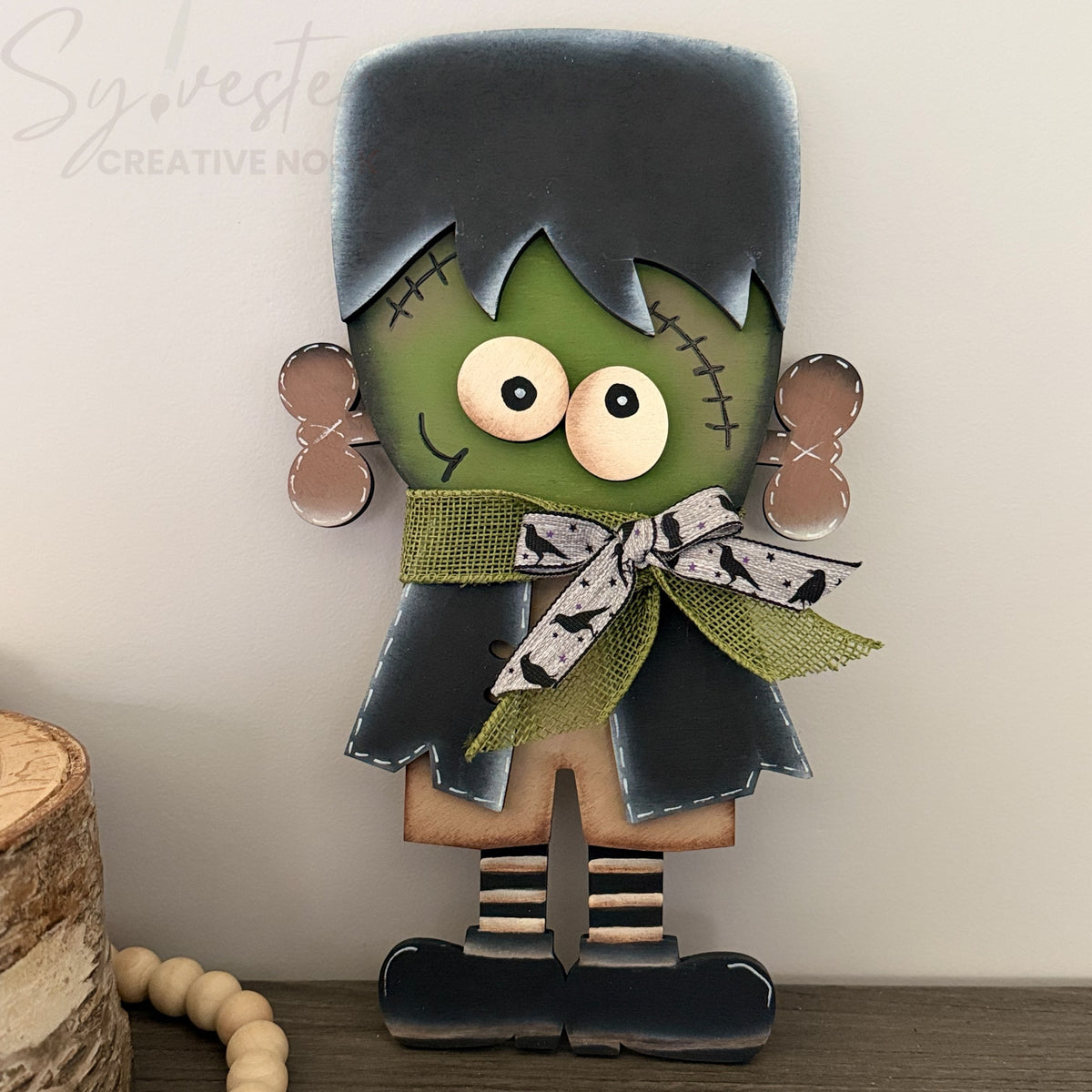 Wonky Frankie Shelf Leaner/ Nova Scotia Hand Painted/ Nova Scotia made