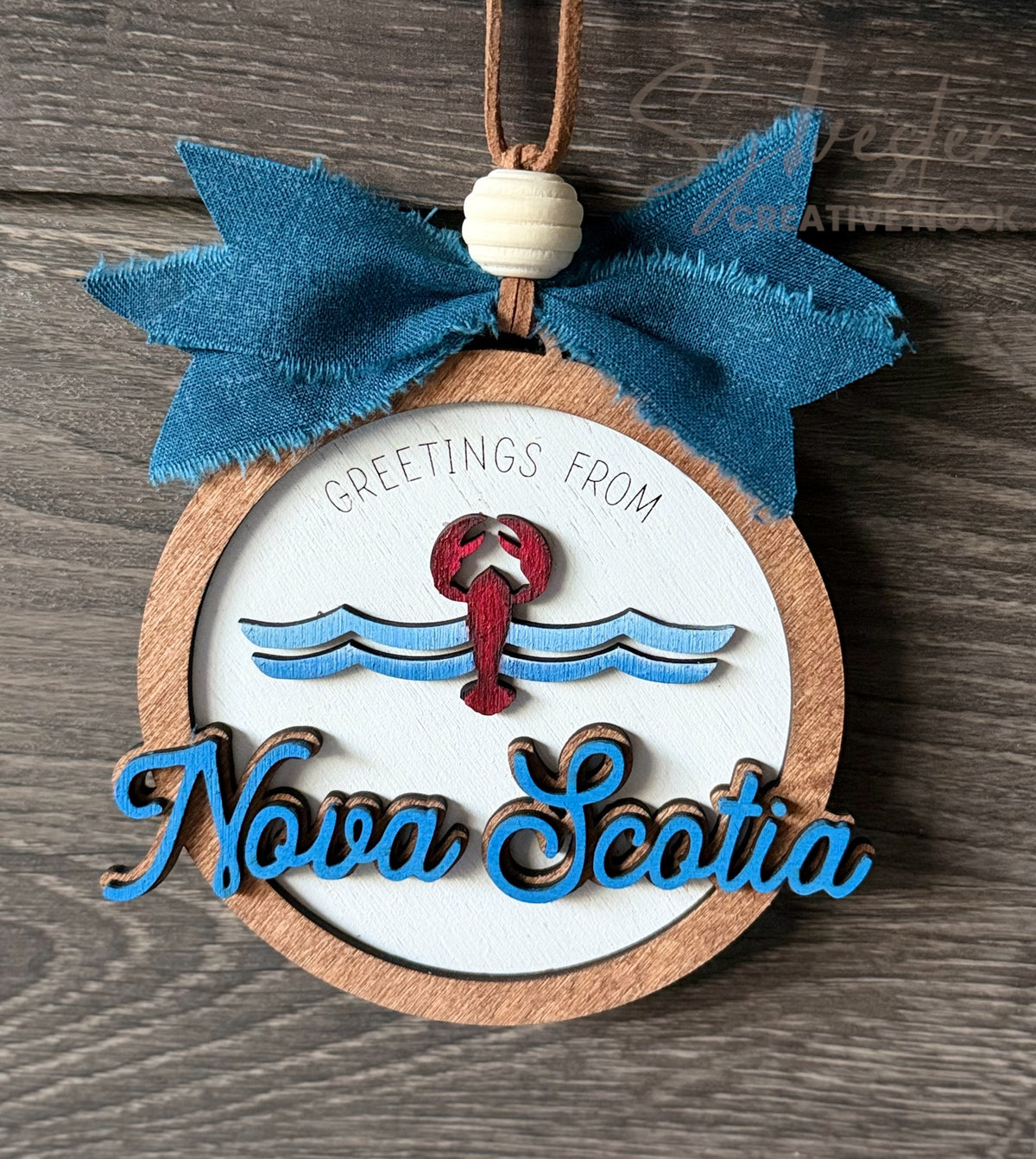 Nova Scotia Ornament/Nova Scotia Hand Painted/ Nova Scotia made