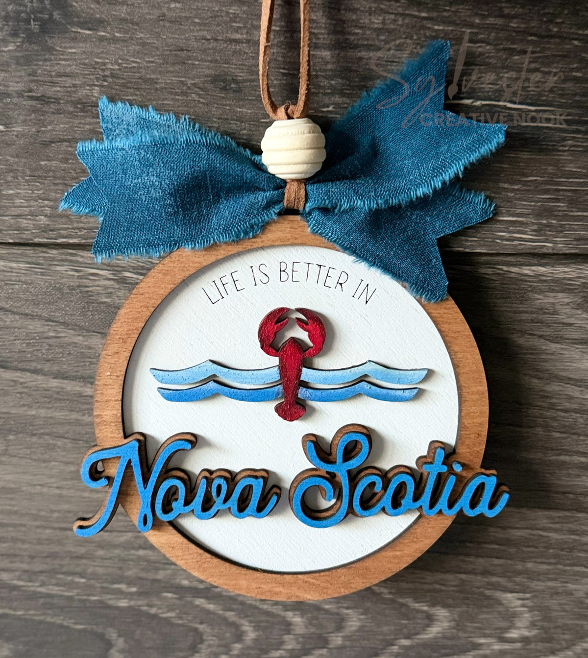 Nova Scotia Ornament/Nova Scotia Hand Painted/ Nova Scotia made
