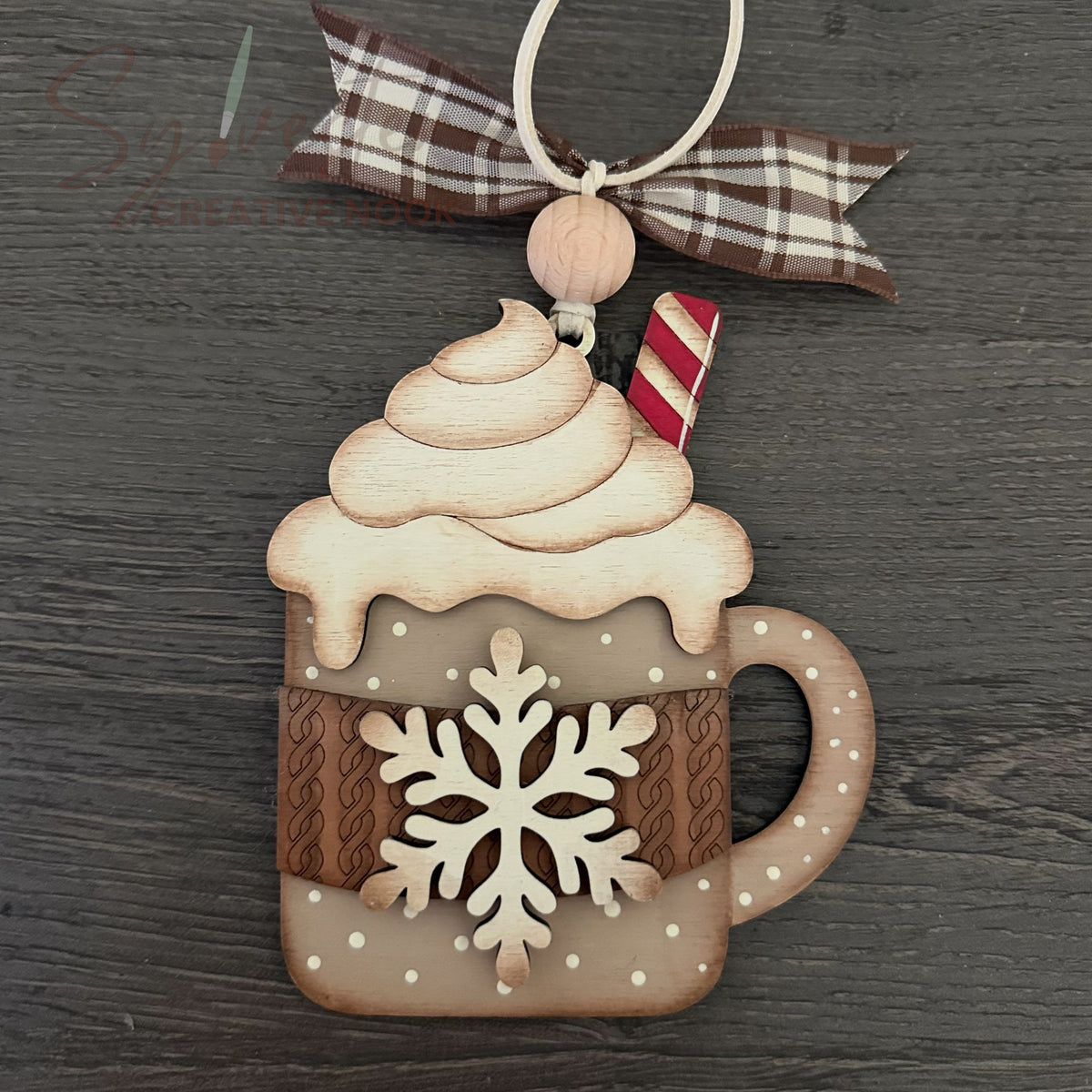 Hot Cocoa With Whip Topping Ornaments / Nova Scotia Painted/ Nova Scotia Made