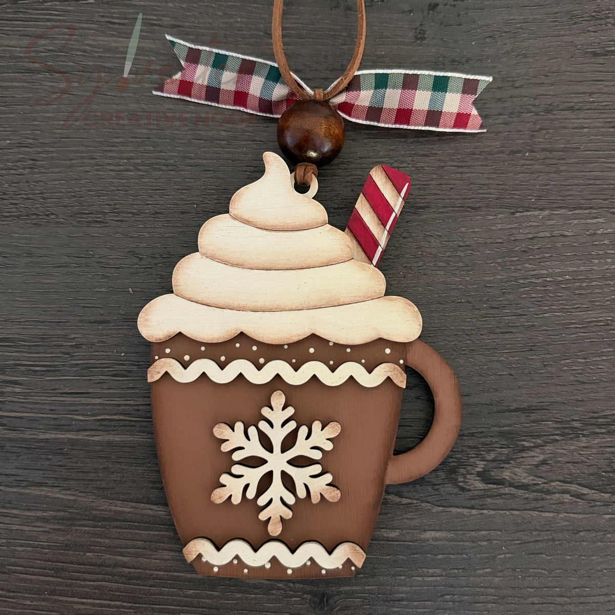 Hot Cocoa With Whip Topping Ornaments / Nova Scotia Painted/ Nova Scotia Made